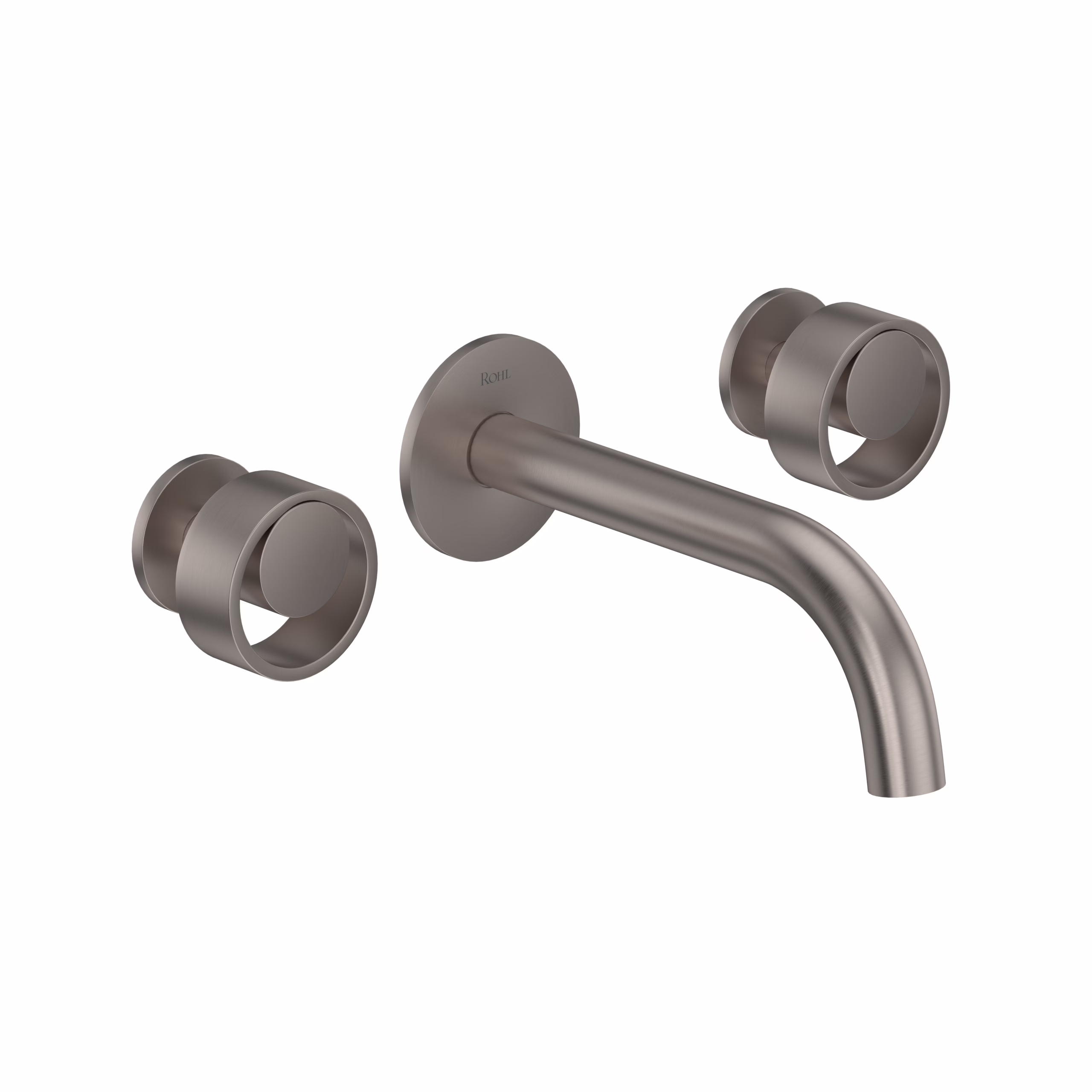 ROHL | Satin Nickel Eclissi™ Wall Mount Lavatory Faucet Trim With C-Spout