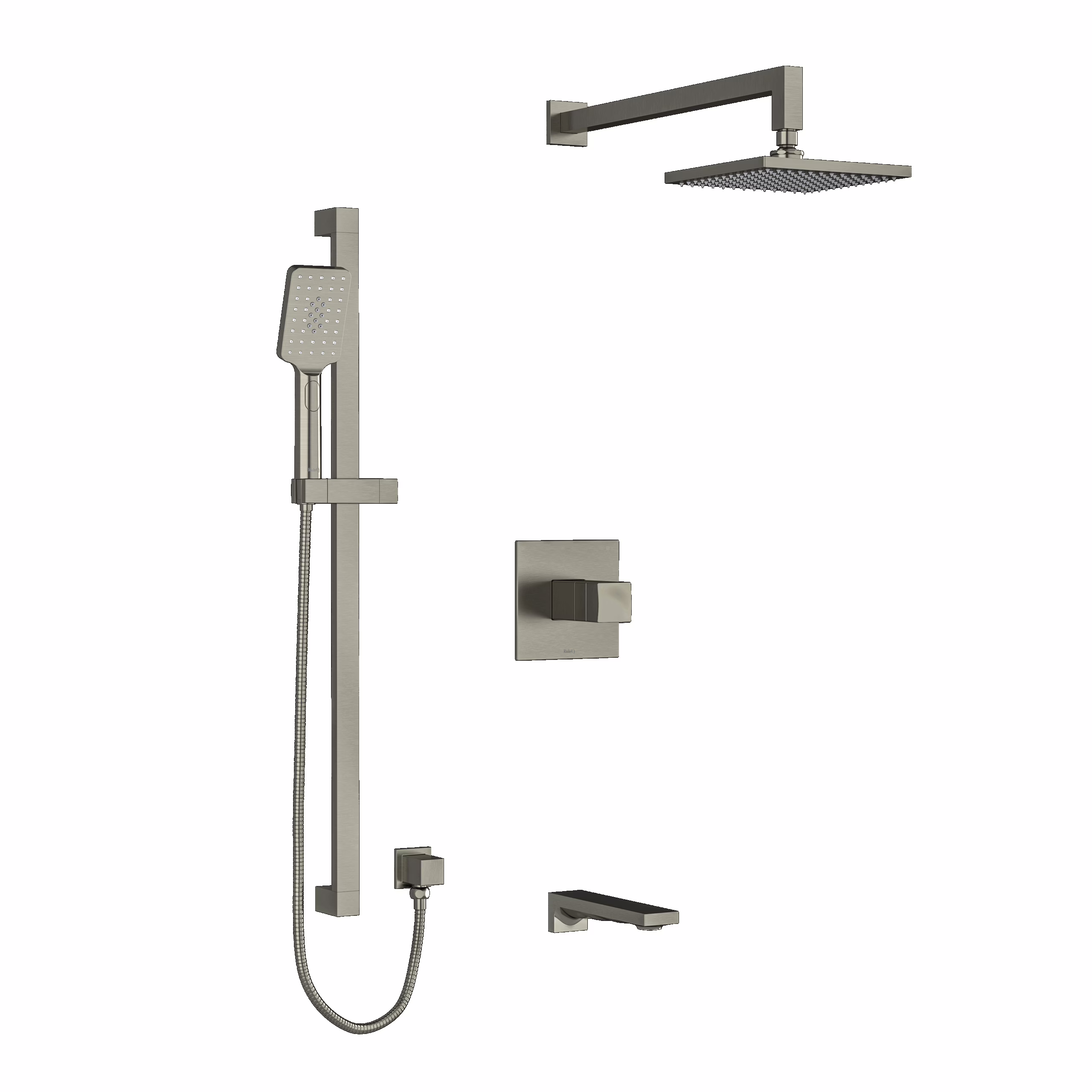 RIOBEL | Brushed Nickel Shower Kit 1345 Trim