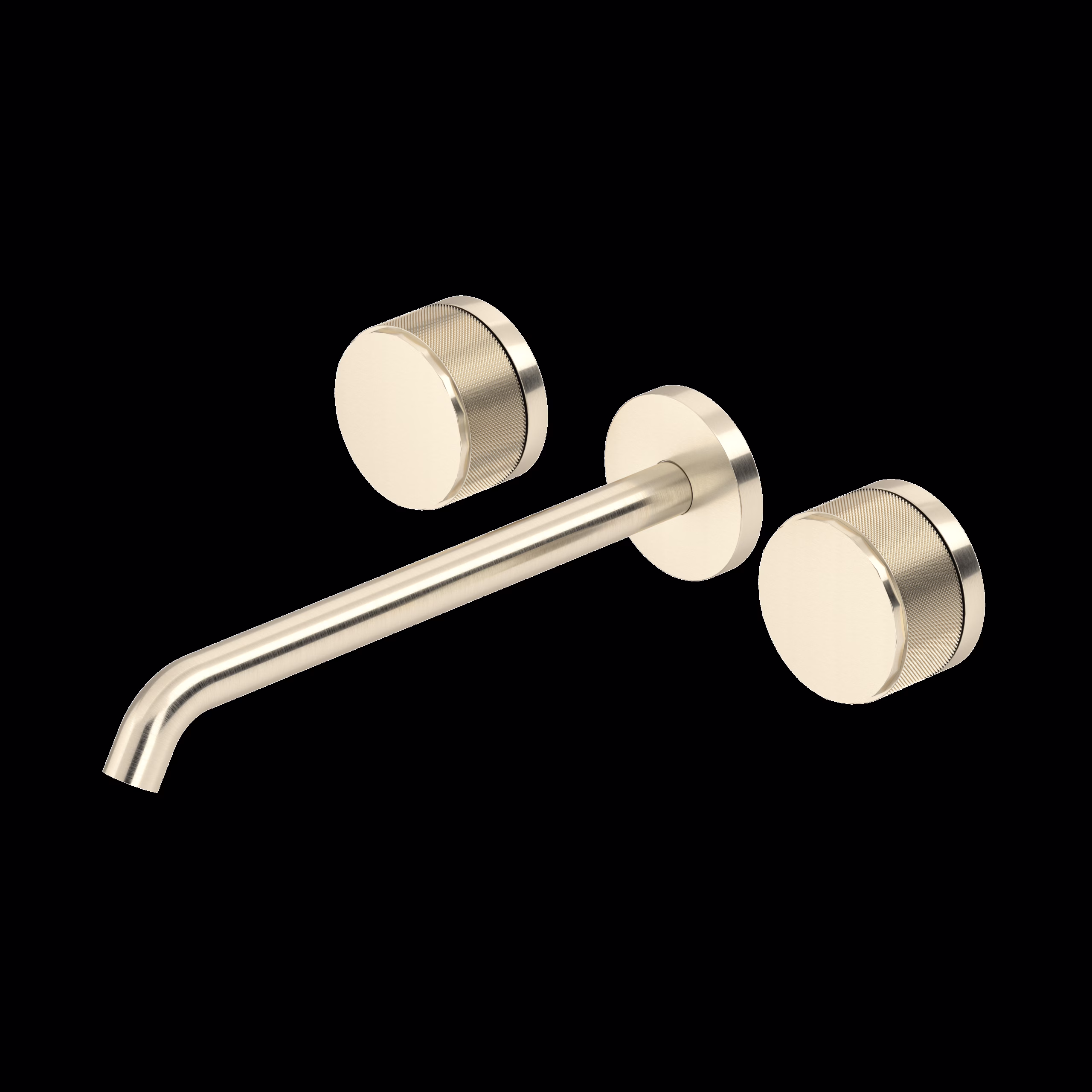 ROHL | Satin Nickel Amahle™ Wall Mount Tub Filler Trim With C-Spout