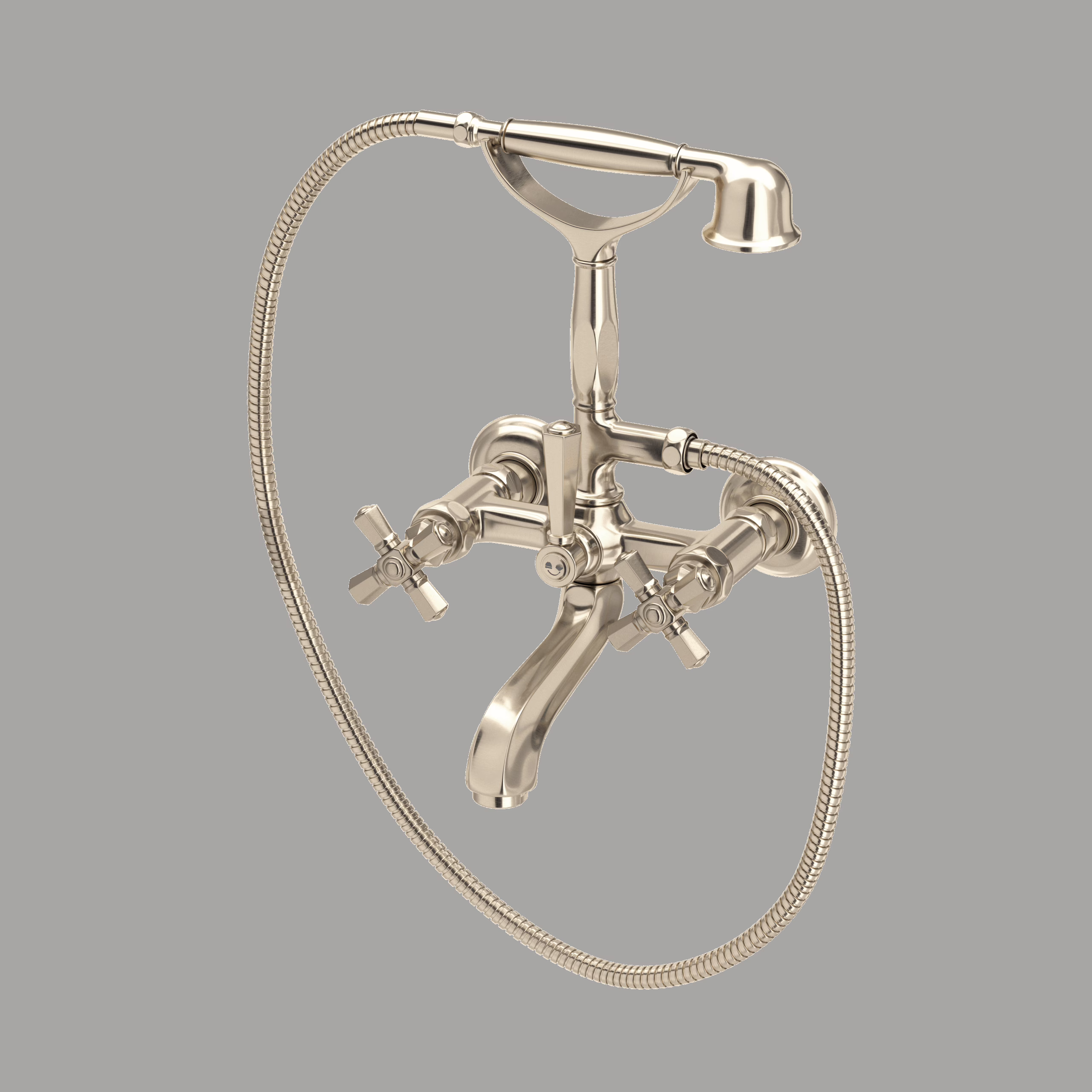 ROHL | Satin Nickel Palladian® Exposed Wall Mount Tub Filler