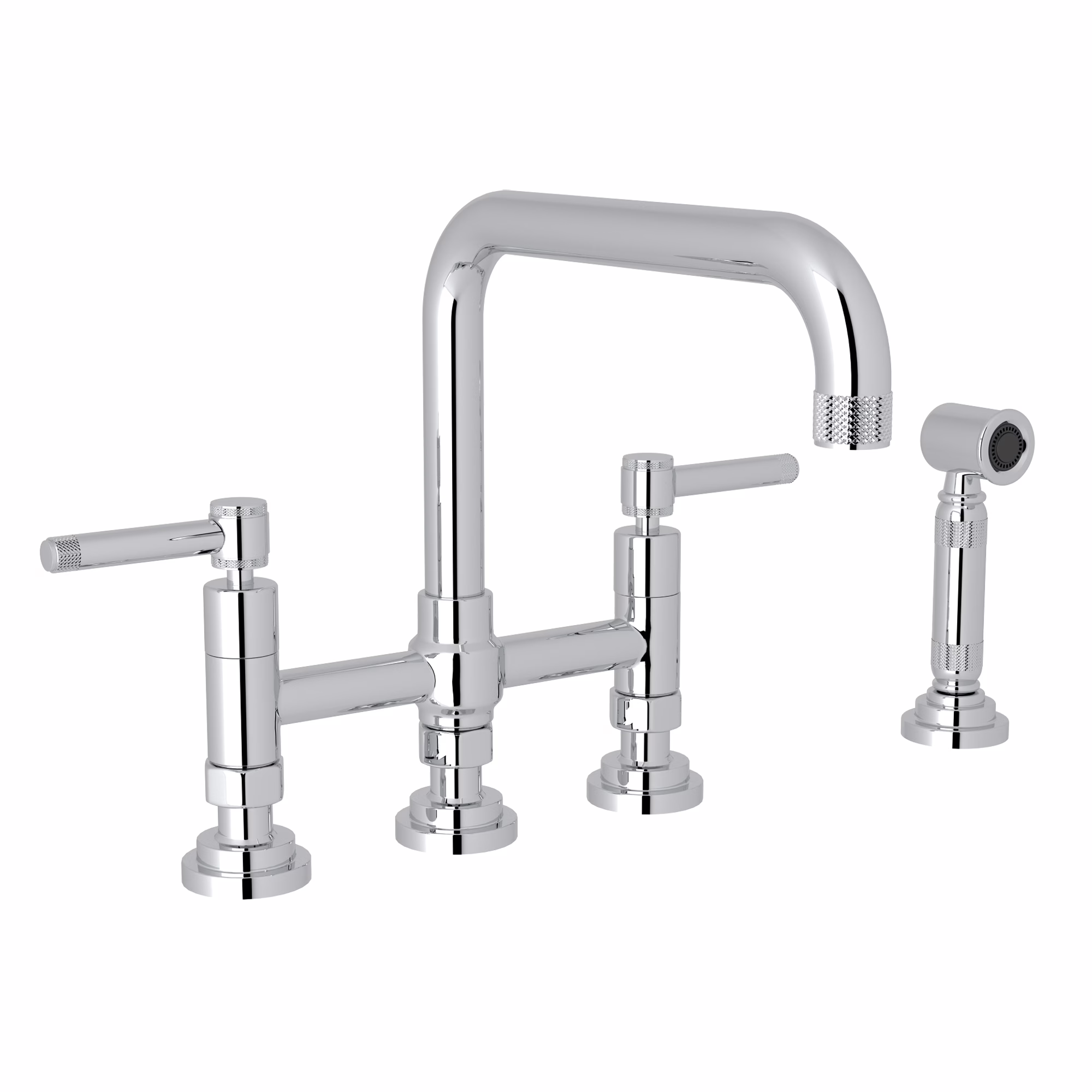 ROHL | Polished Chrome Campo™ Bridge Kitchen Faucet With Side Spray