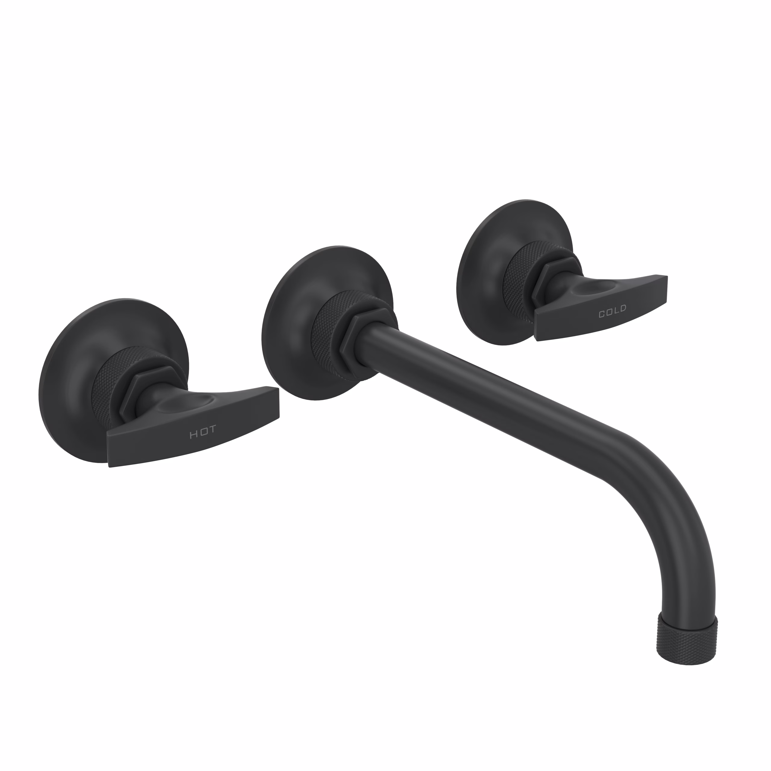 ROHL | Matte Black Graceline® Wall Mount Lavatory Faucet Trim