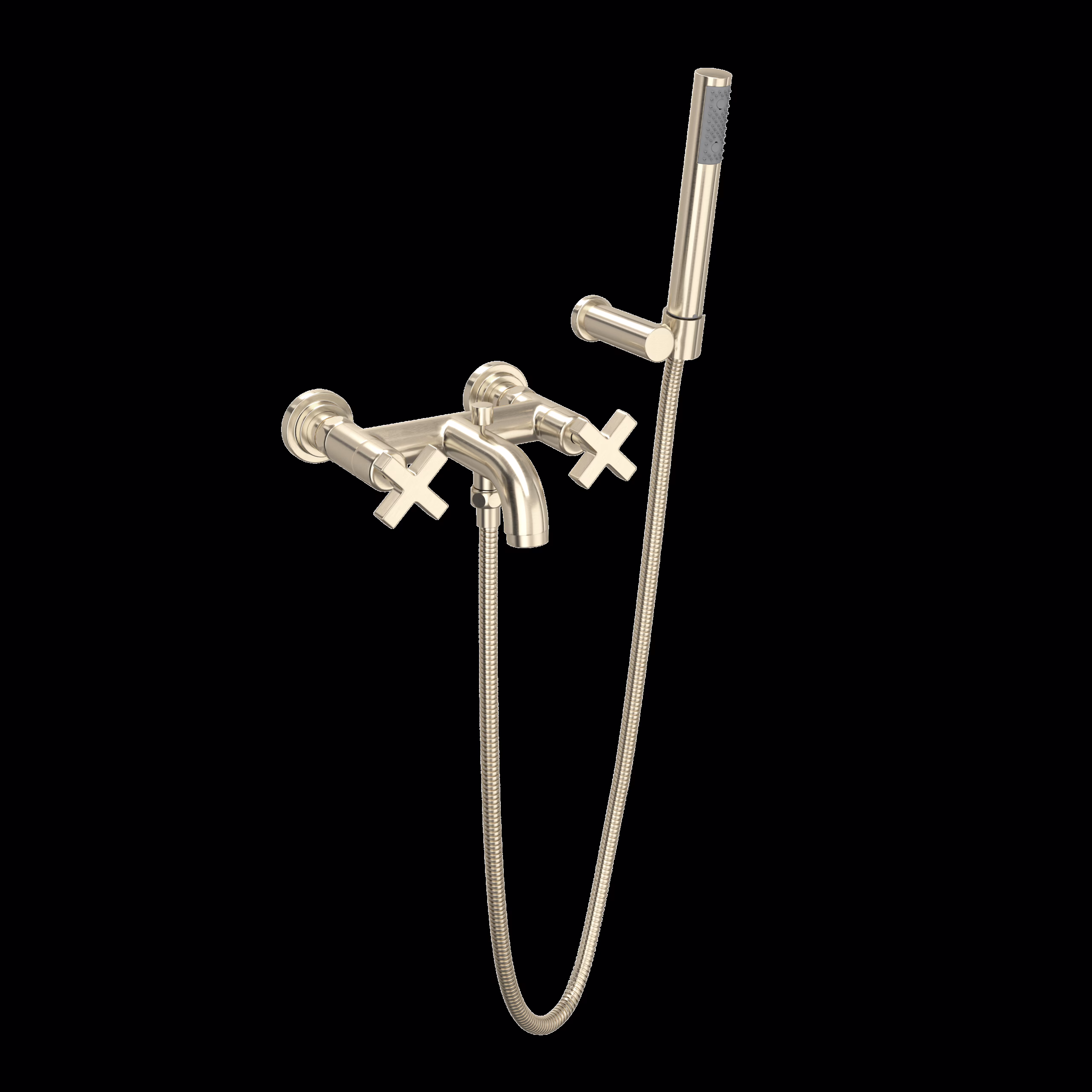 ROHL | Satin Nickel Lombardia® Exposed Wall Mount Tub Filler