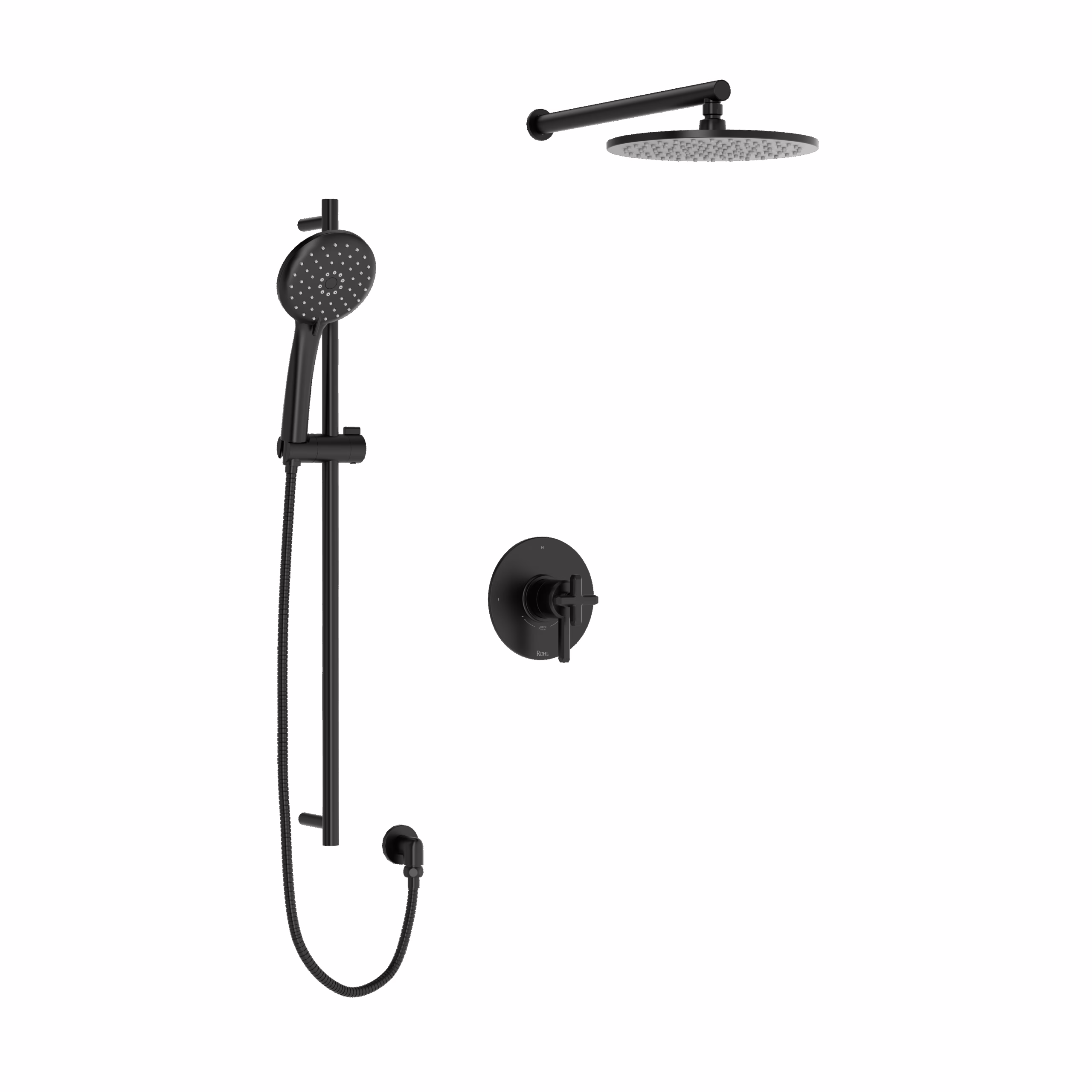 ROHL | Matte Black Shower Kit 323 Trim