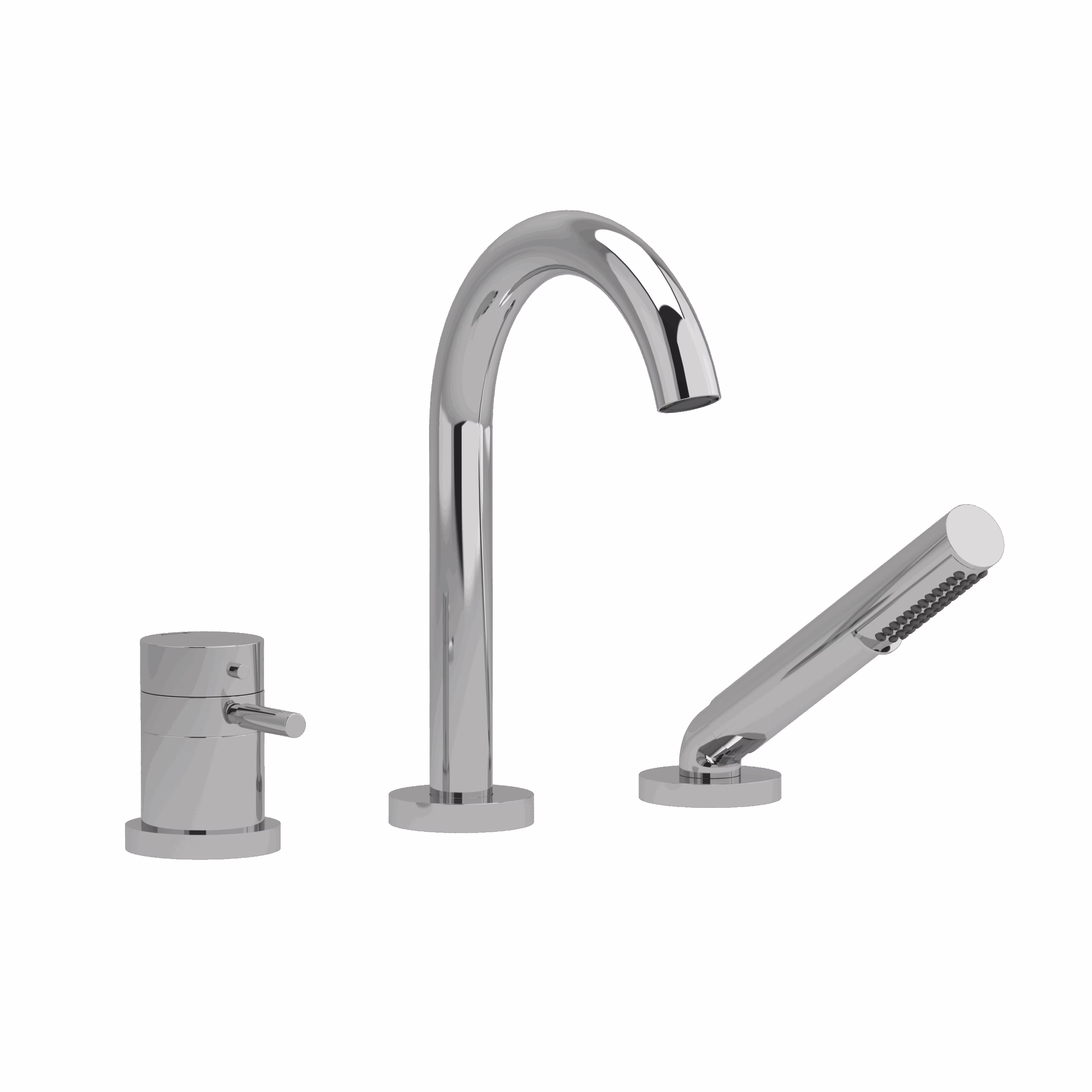 RIOBEL | Chrome Riu™ 3-Hole Deck Mount Tub Filler