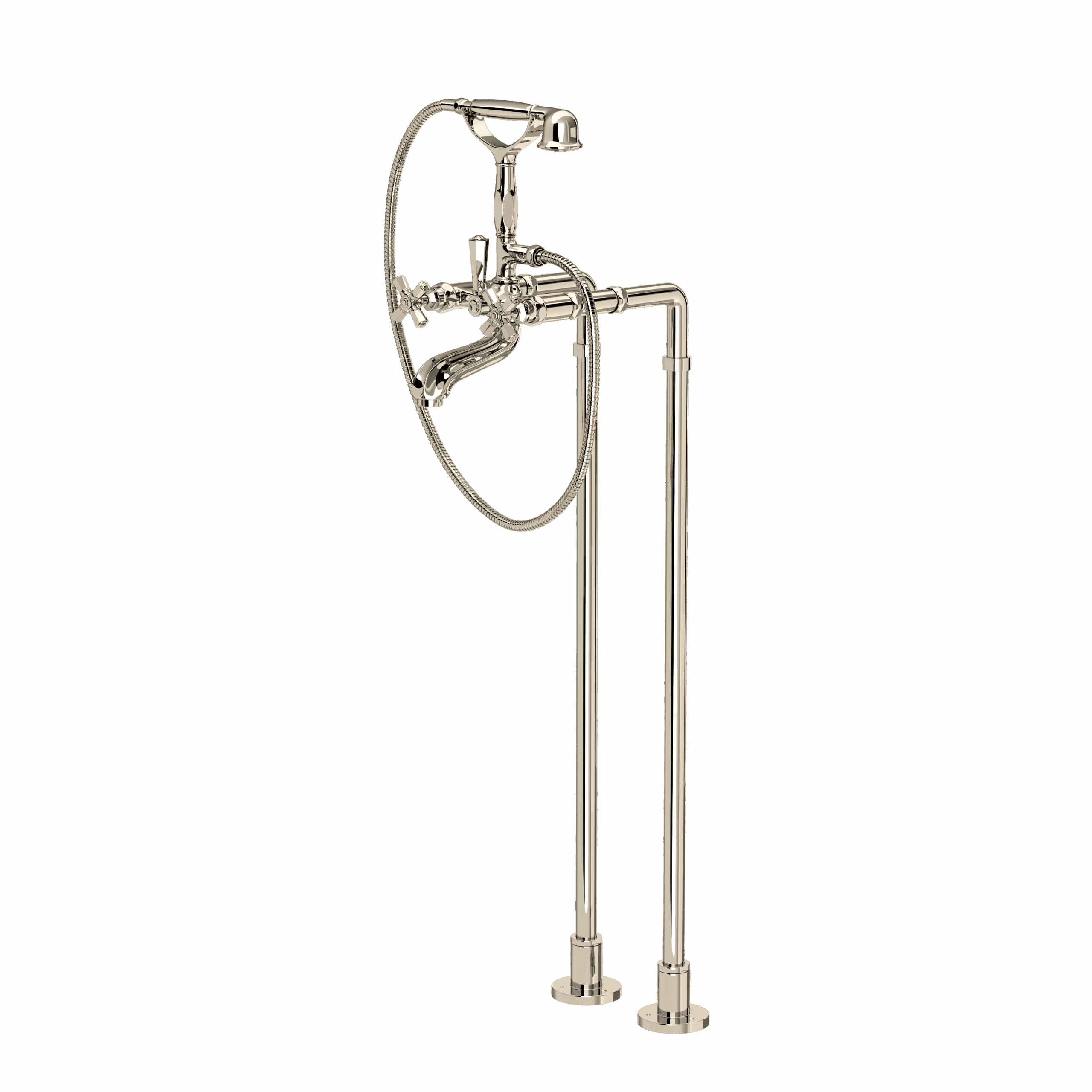ROHL | Polished Nickel Palladian® Floor Mount Tub Filler