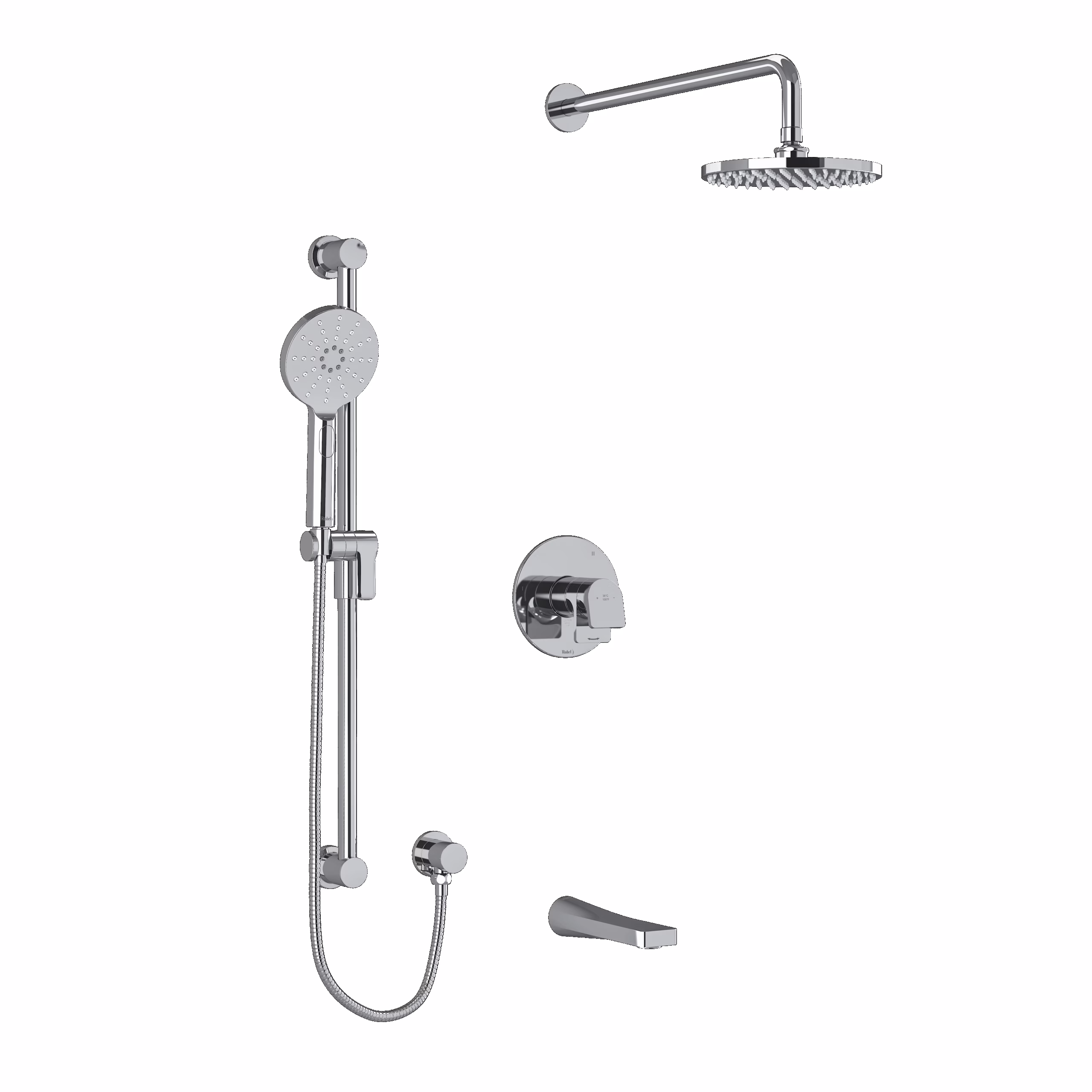 RIOBEL | Chrome Shower Kit 1345 Trim