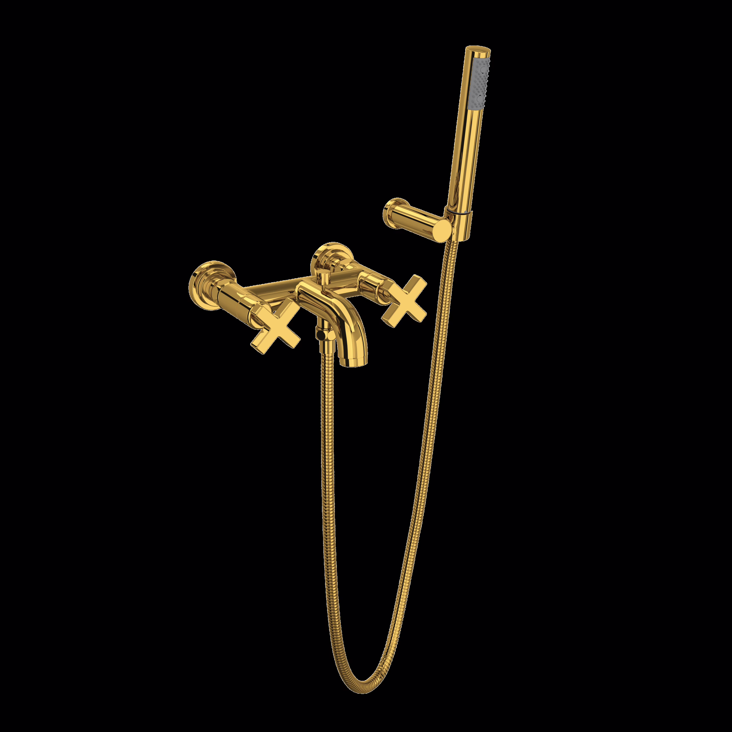 ROHL | Unlacquered Brass Lombardia® Exposed Wall Mount Tub Filler