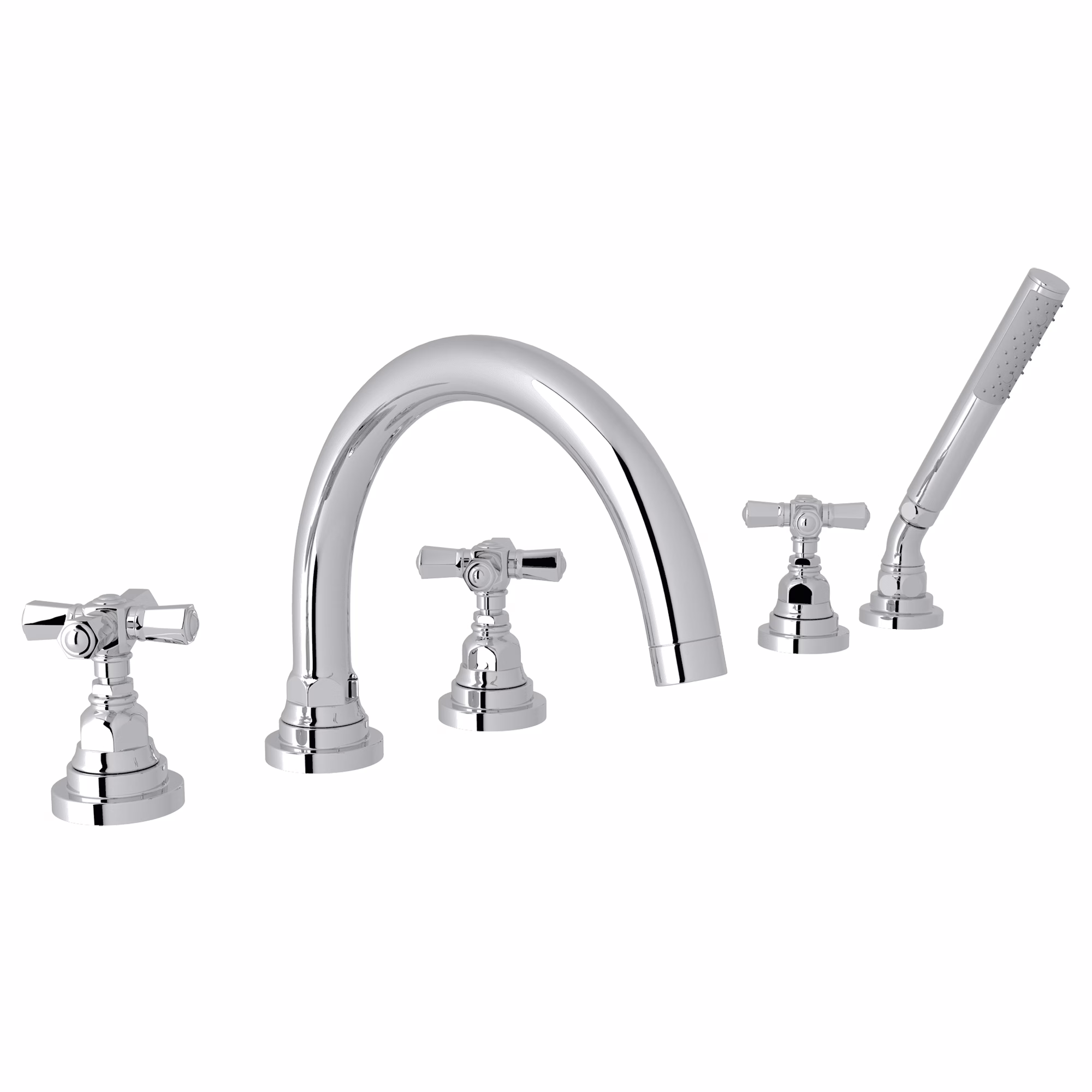ROHL | Polished Chrome San Giovanni™ 5-Hole Deck Mount Tub Filler