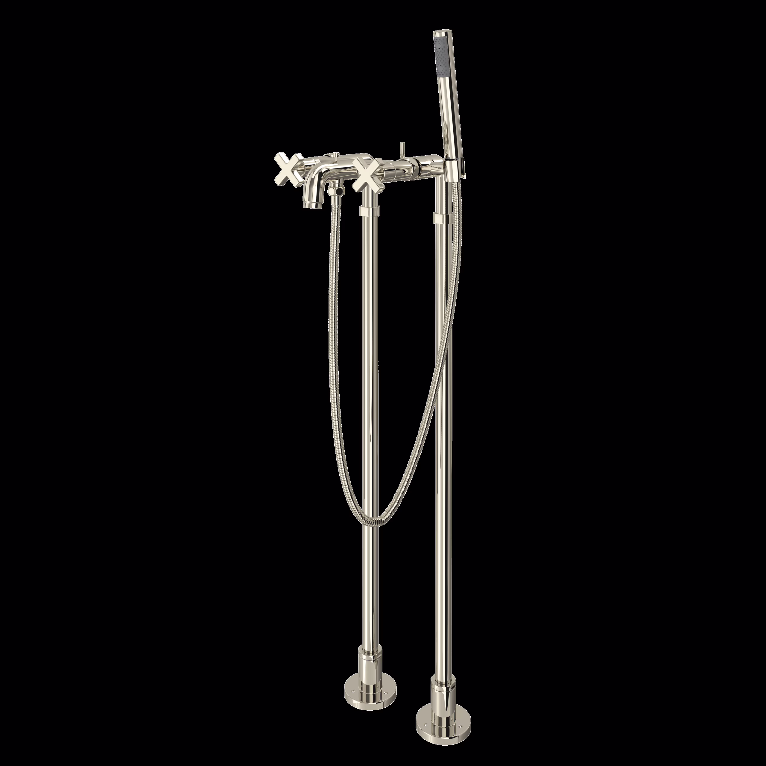 ROHL | Polished Nickel Lombardia® Floor Mount Tub Filler