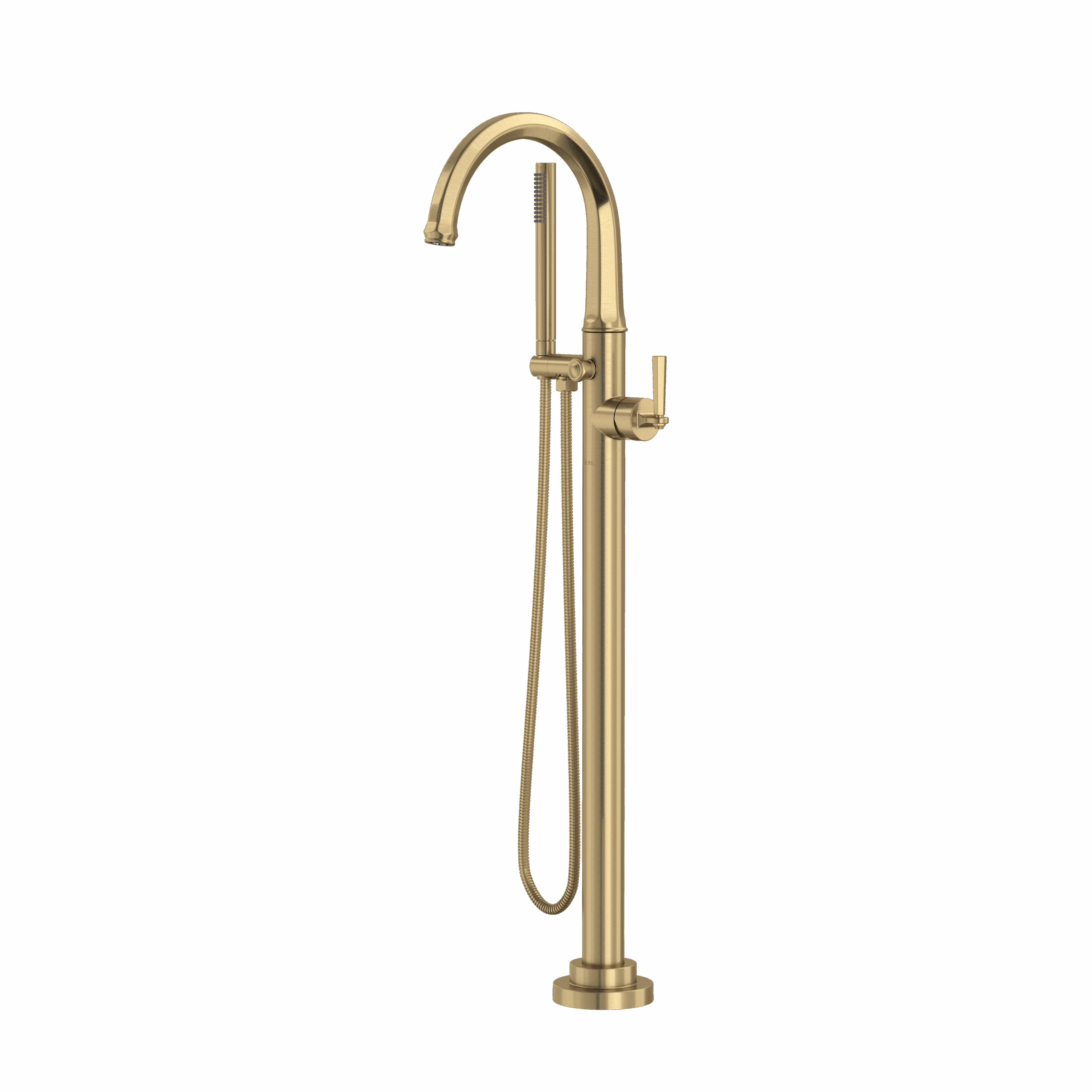 ROHL | Antique Gold Modelle™ Single Hole Floor Mount Tub Filler Trim