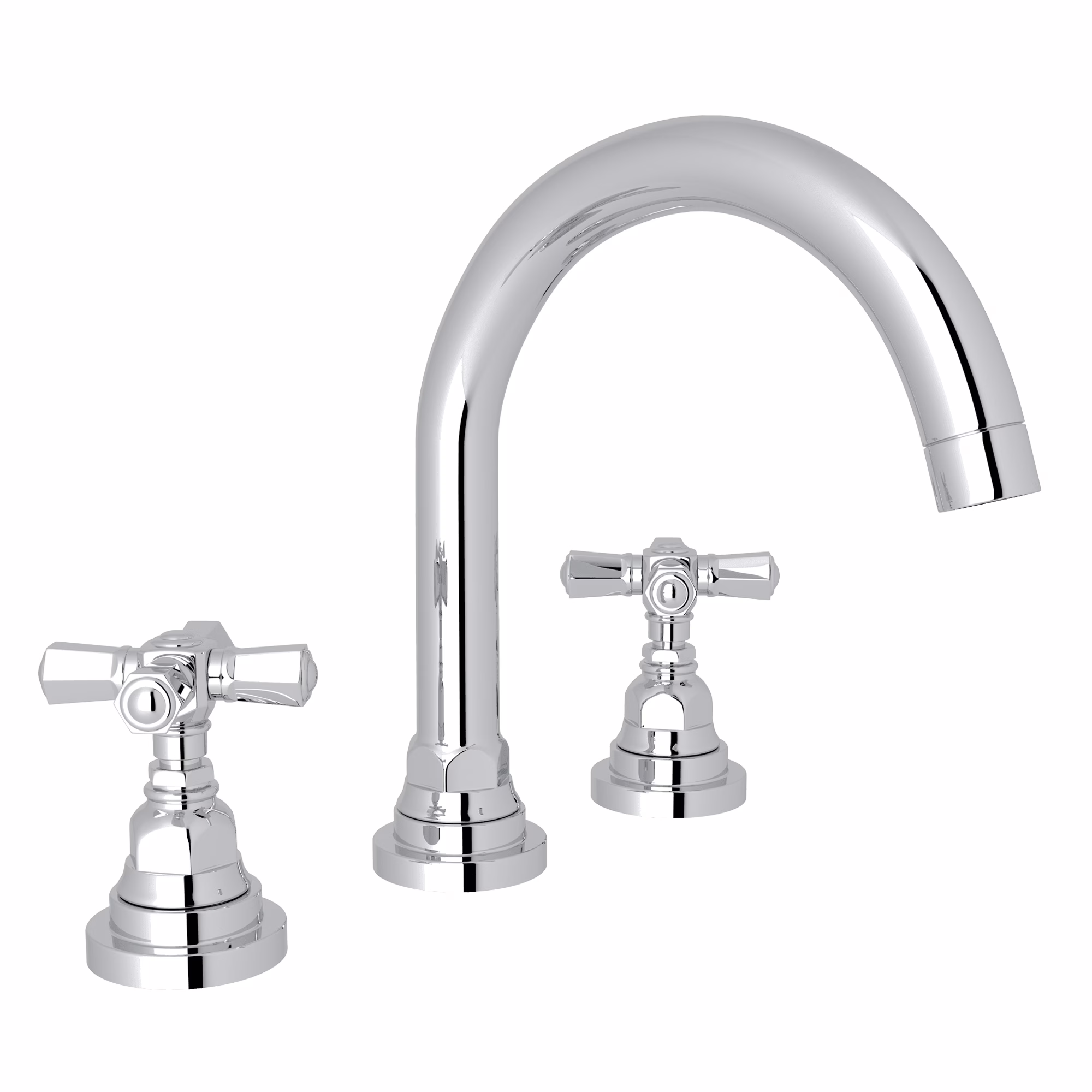 ROHL | Polished Chrome San Giovanni™ Widespread Lavatory Faucet With C-Spout