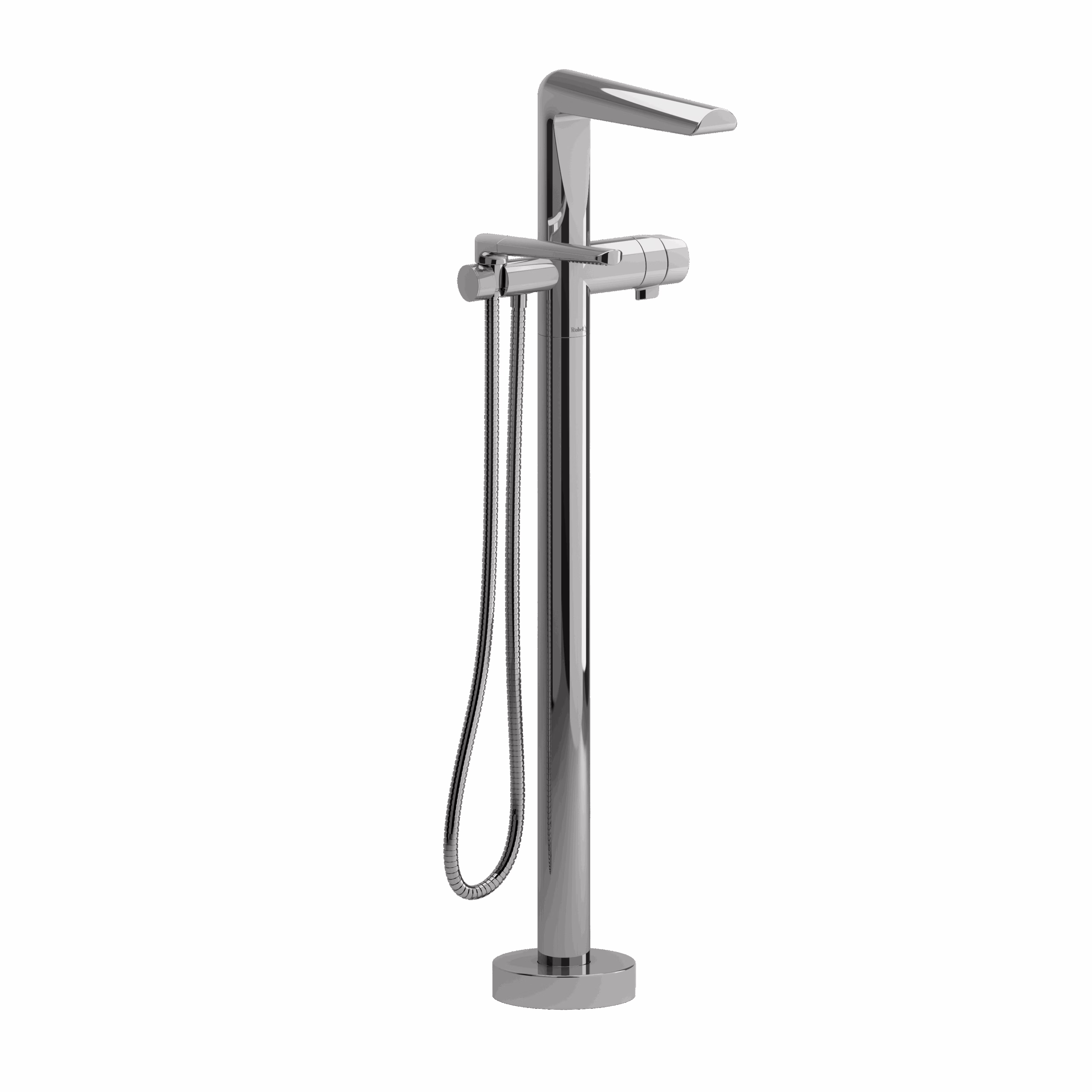 RIOBEL | Chrome Parabola™ Thermostatic Single  Hole Floor Mount Tub Filler Trim