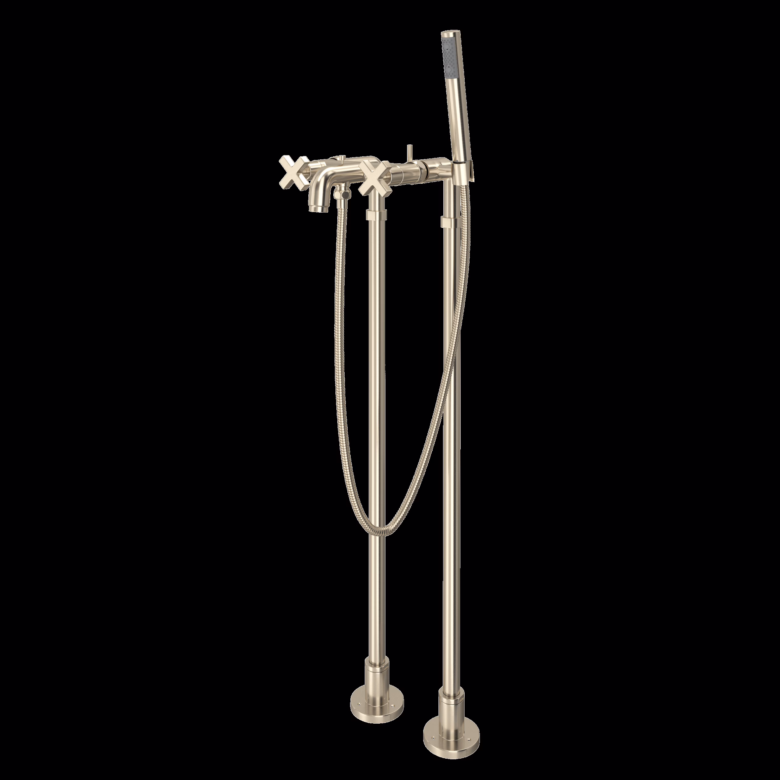 ROHL | Satin Nickel Lombardia® Floor Mount Tub Filler