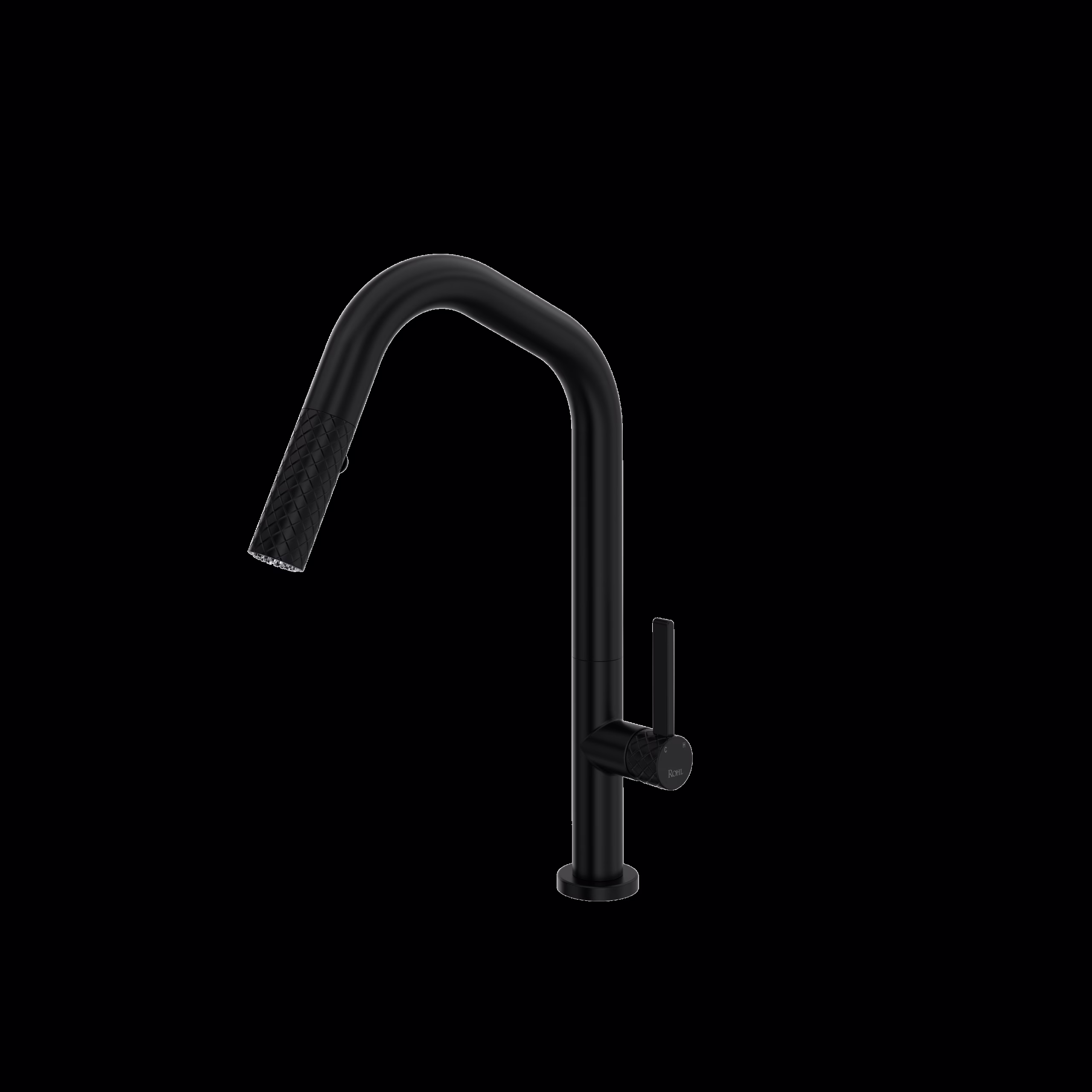 ROHL | Matte Black Tenerife™ Pull-Down Kitchen Faucet With U-Spout