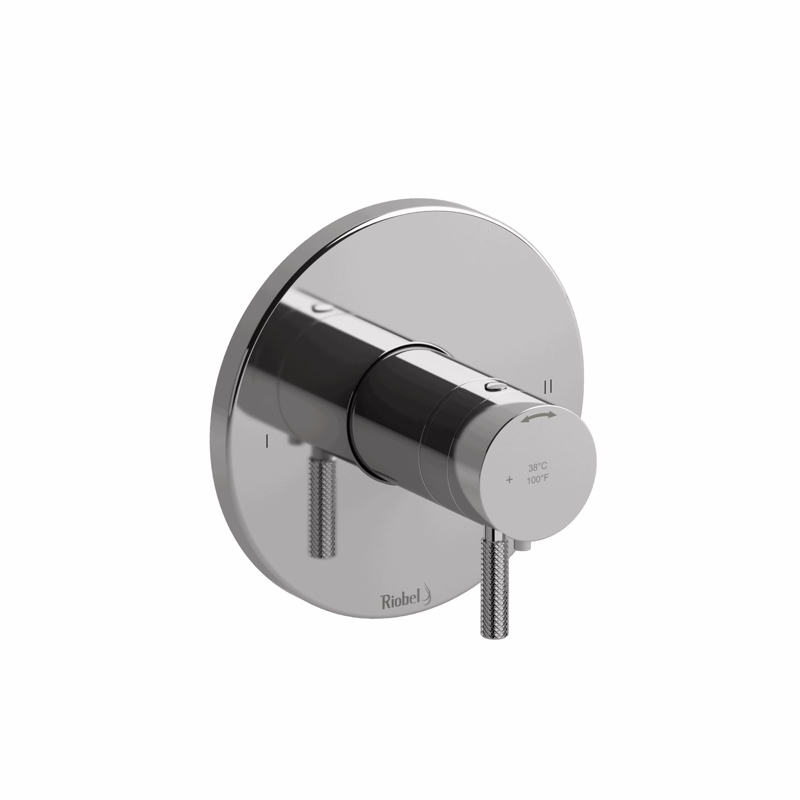 RIOBEL | Chrome Riu™ 1/2" Therm & Pressure Balance Trim With 2 Functions