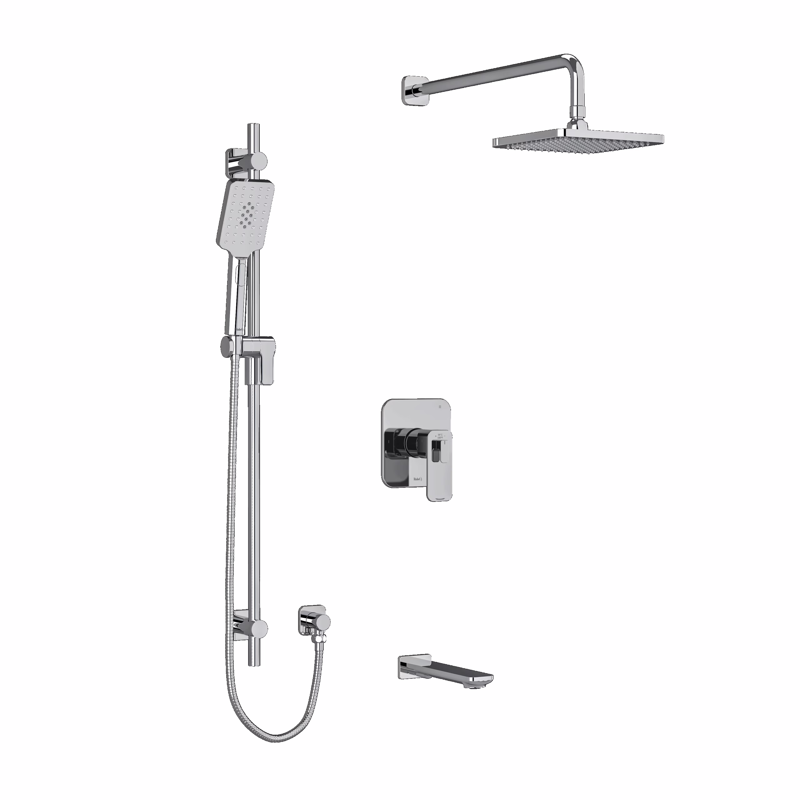 RIOBEL | Chrome Shower Kit 1345 Trim