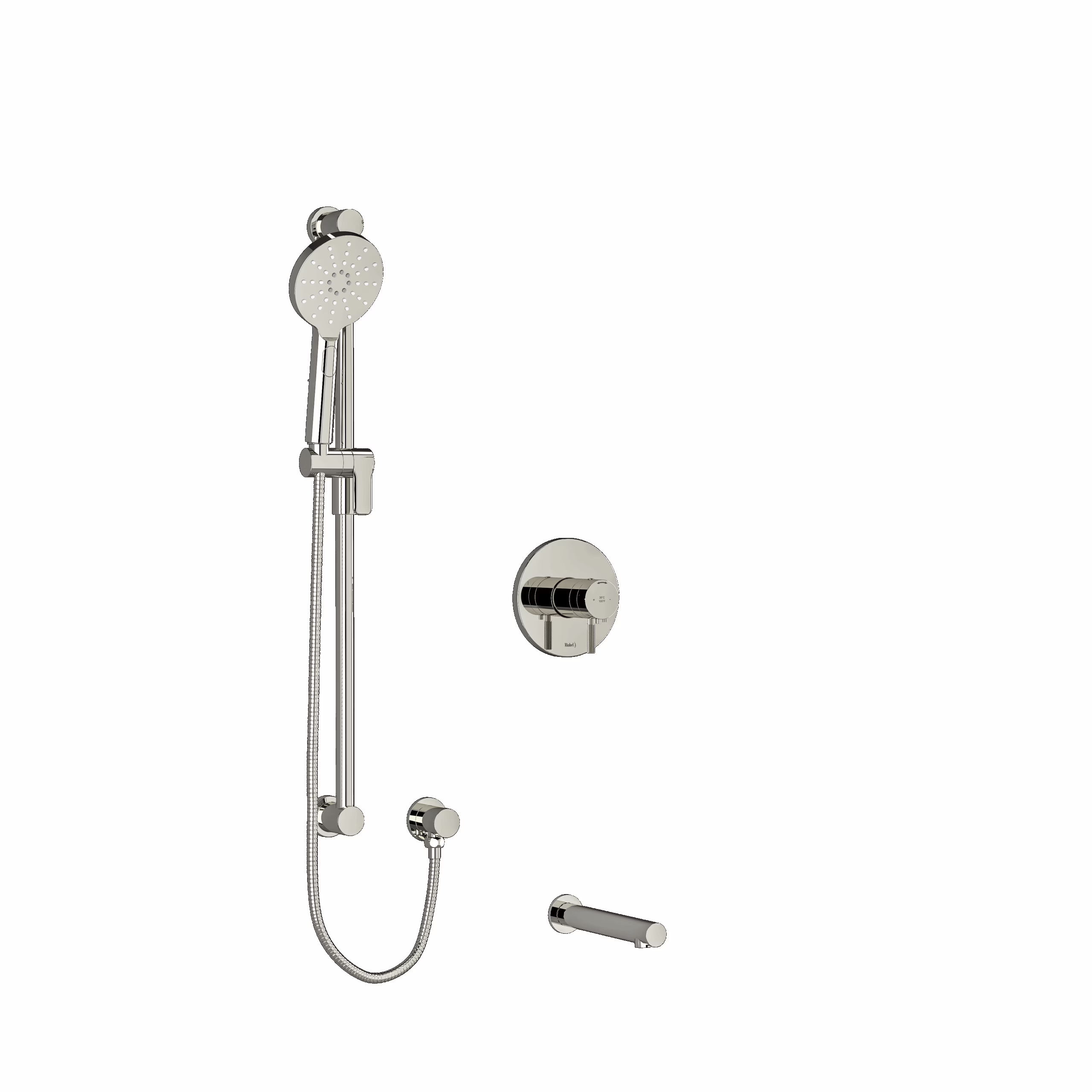 RIOBEL | Polished Nickel Shower Kit 1244 Trim