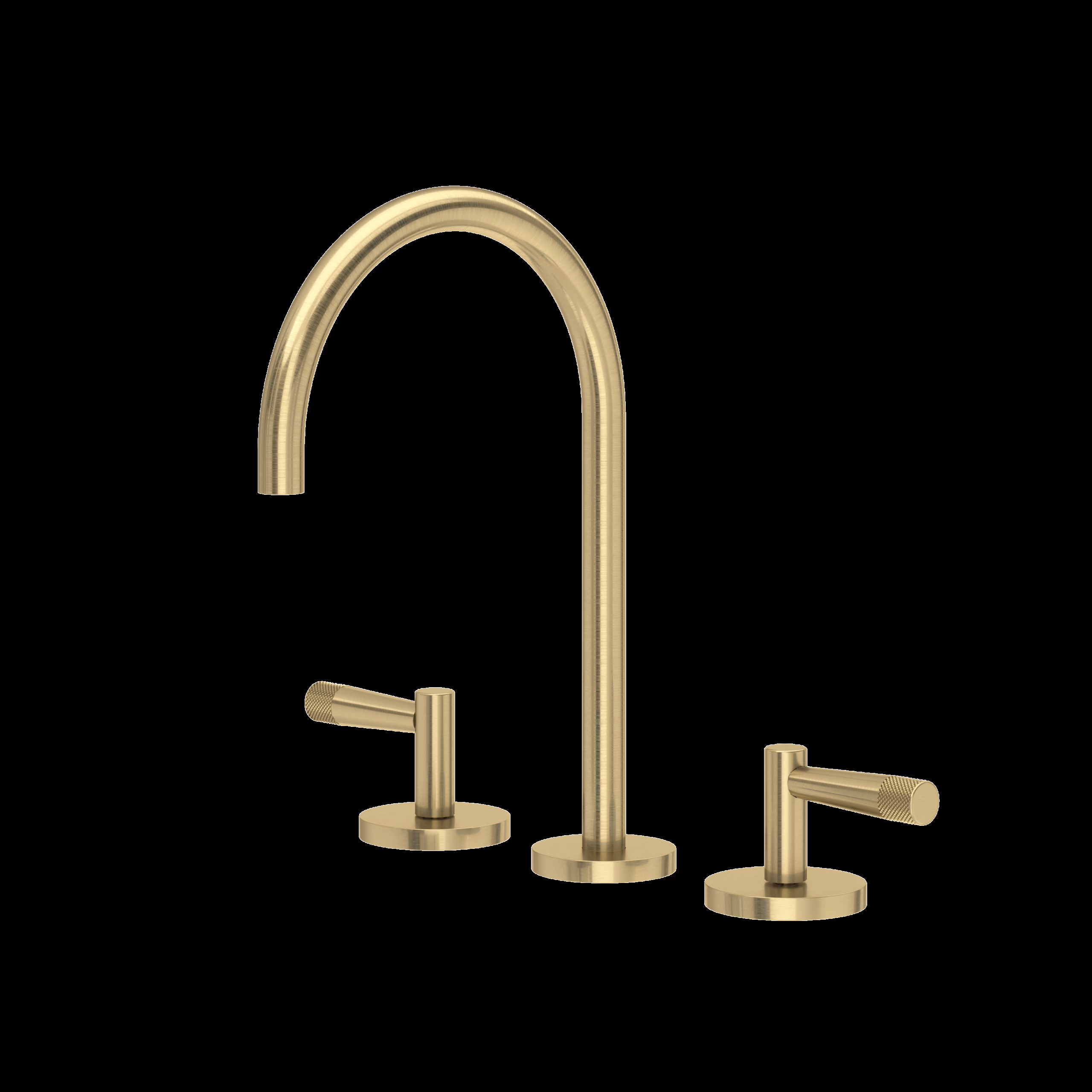 ROHL | Antique Gold Amahle™ Widespread Lavatory Faucet With C-Spout