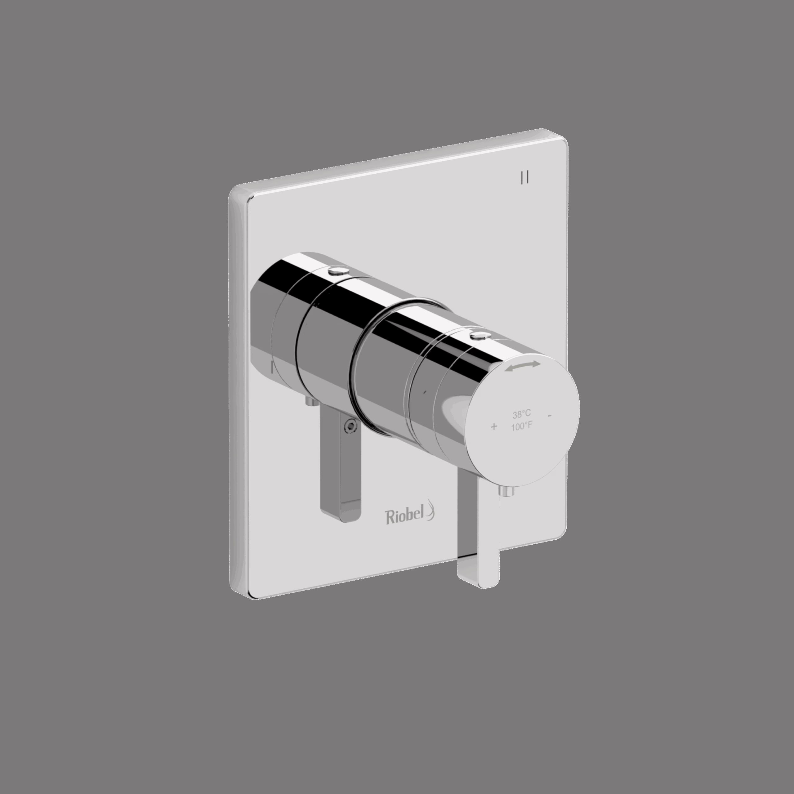 RIOBEL | Chrome Paradox™ 1/2" Therm & Pressure Balance Trim With 5 Functions