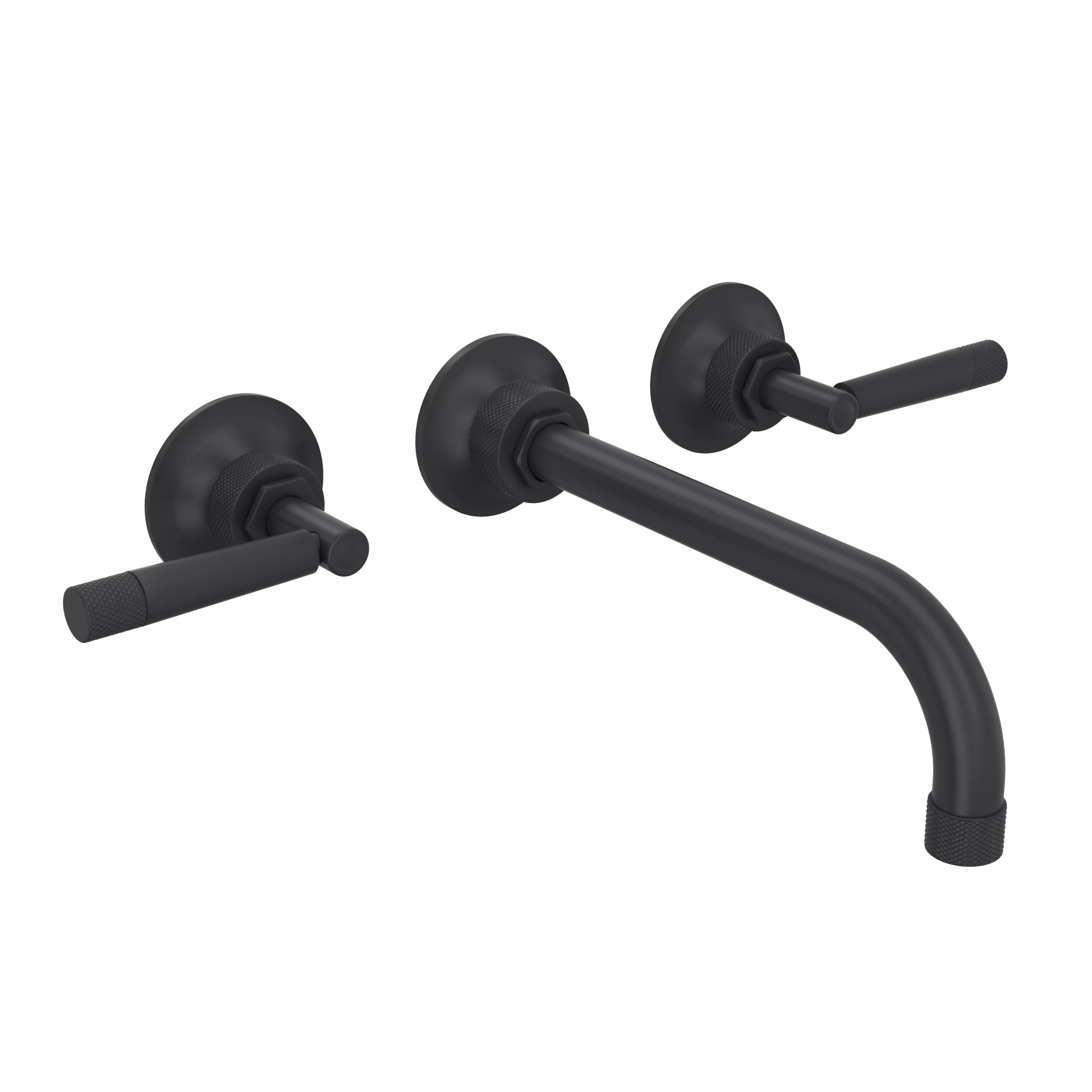 ROHL | Matte Black Graceline® Wall Mount Tub Filler Trim