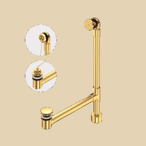 Victoria + Albert | Unlacquered Brass Freestanding Victoria + Albert® Bathtub Drain For Above-Floor Installation Box