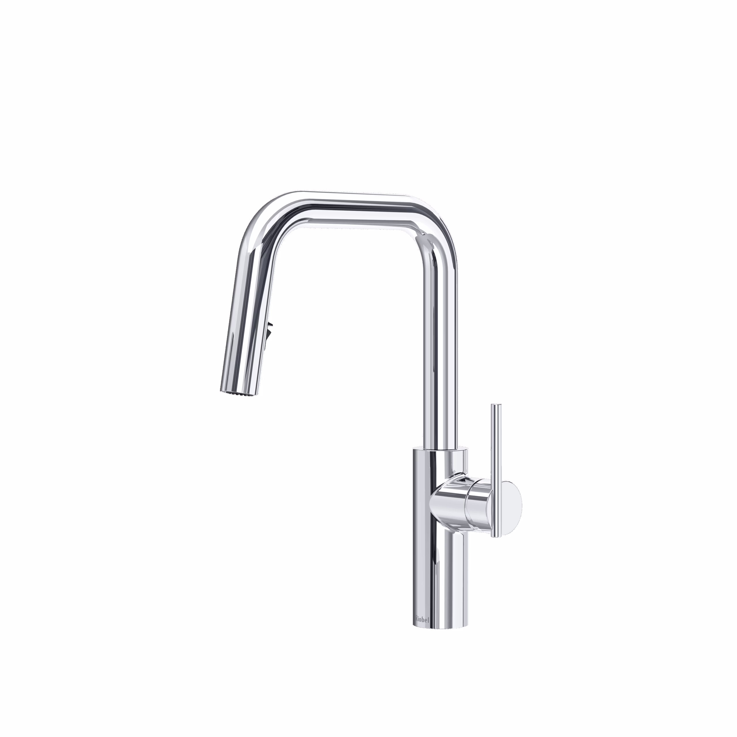 RIOBEL | Chrome Lateral™ Pull-Down Kitchen Faucet With U-Spout