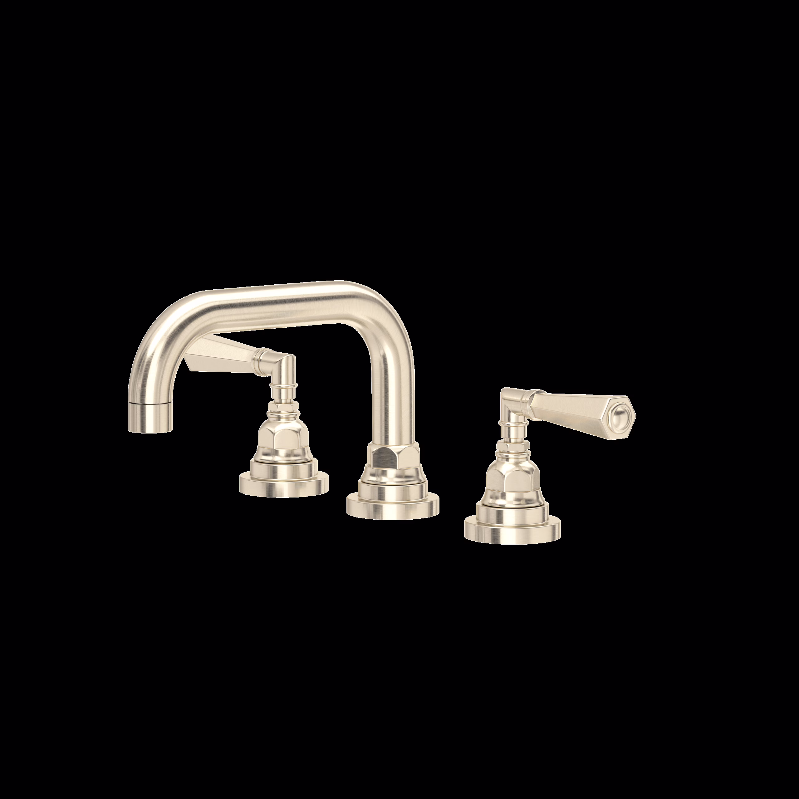 ROHL | Satin Nickel San Giovanni™ Widespread Lavatory Faucet With U-Spout