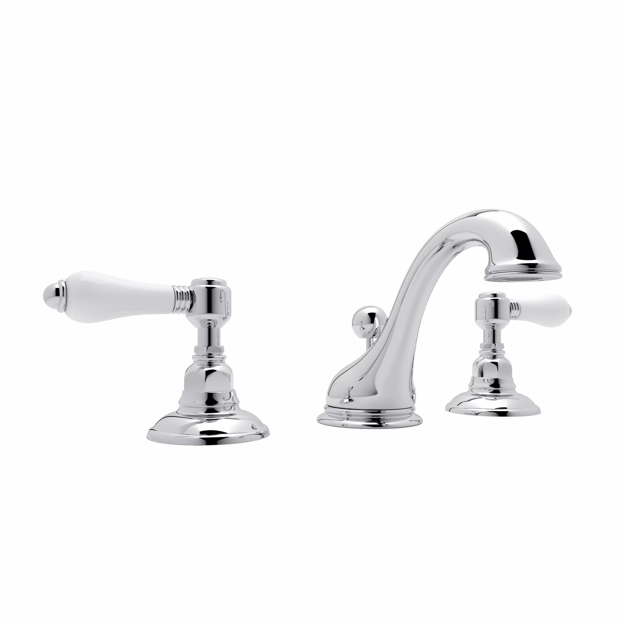 ROHL | Polished Chrome Acqui® Widespread Lavatory Faucet With Low Spout