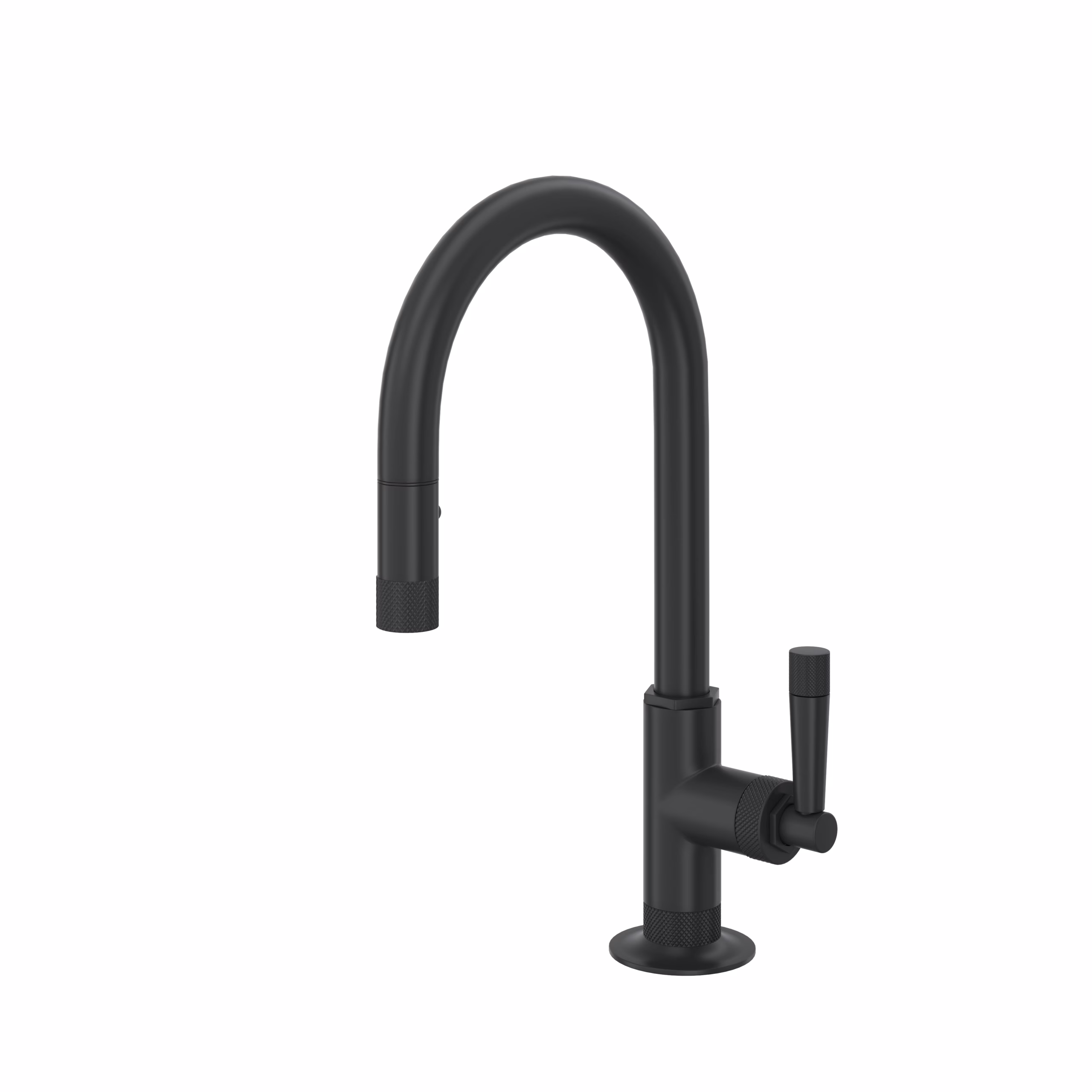ROHL | Matte Black Graceline® Pull-Down Bar/Food Prep Kitchen Faucet With C-Spout