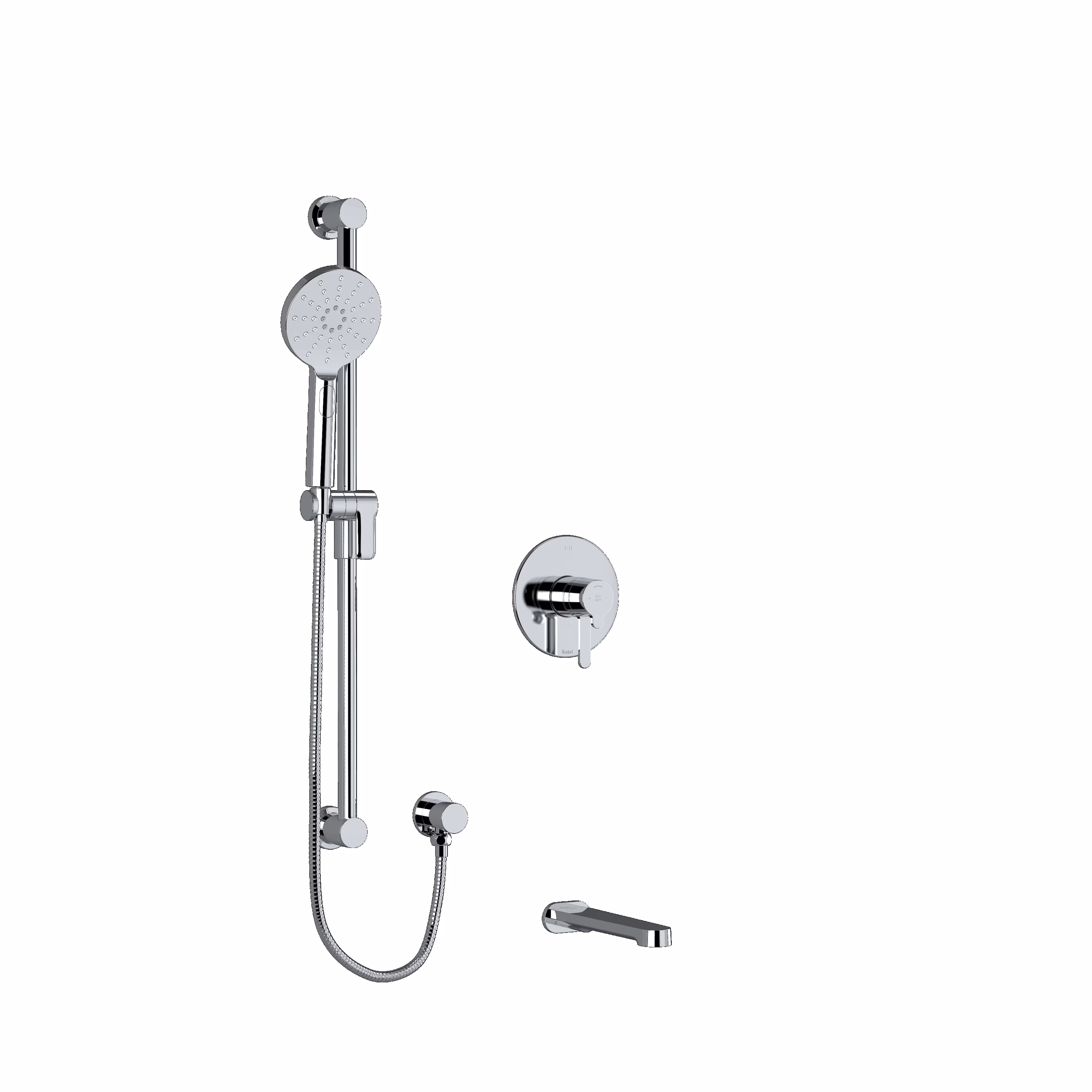RIOBEL | Chrome Shower Kit 1244 Trim
