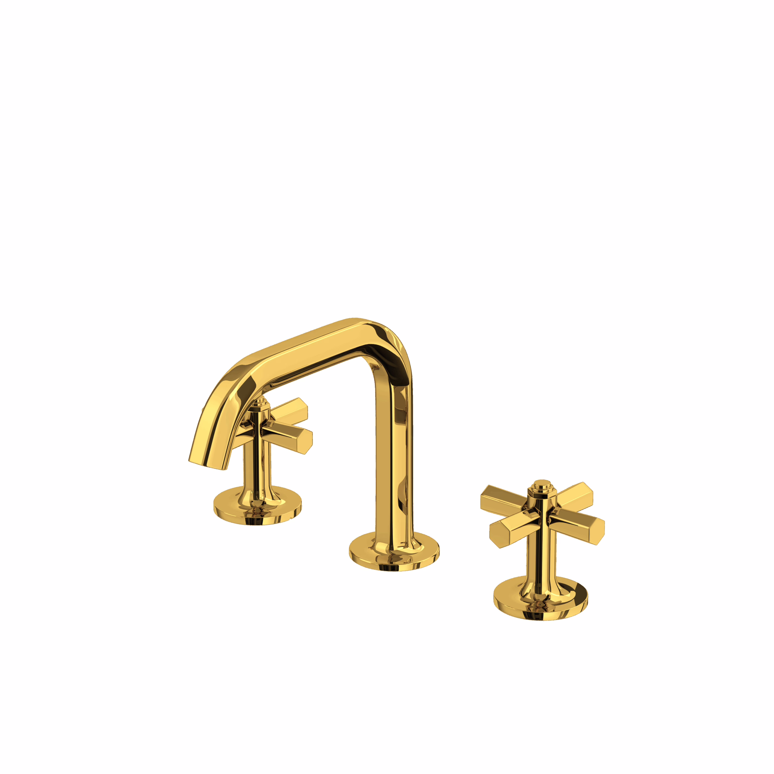 ROHL | Unlacquered Brass Modelle™ Widespread Lavatory Faucet With U-Spout