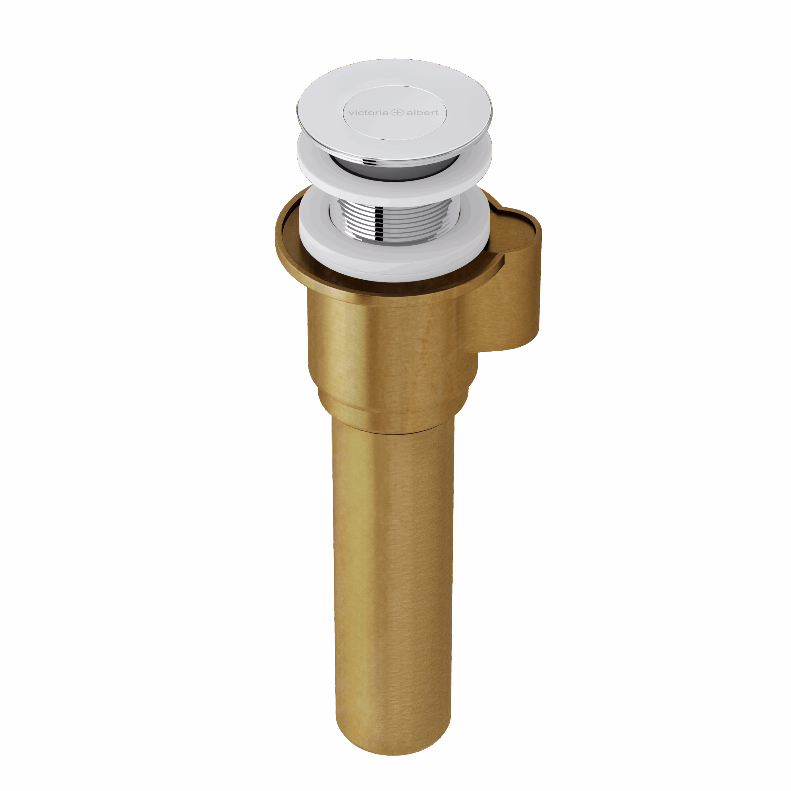 Victoria + Albert | Polished Chrome IntelliDrain™ Push Drain for Victoria + Albert® Bathtubs Without an Overflow Hole