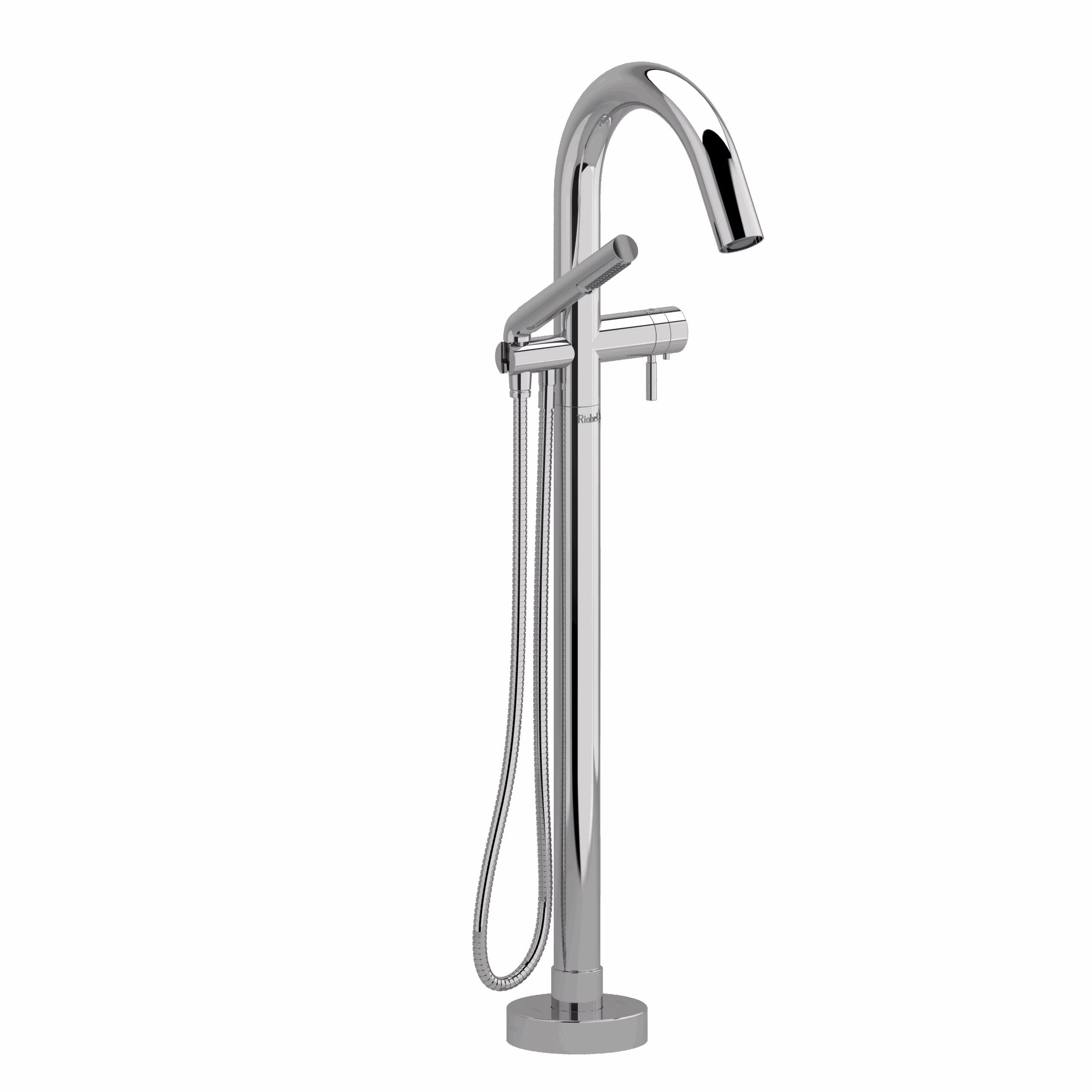 RIOBEL | Chrome Riu™ Thermostatic Single  Hole Floor Mount Tub Filler Trim
