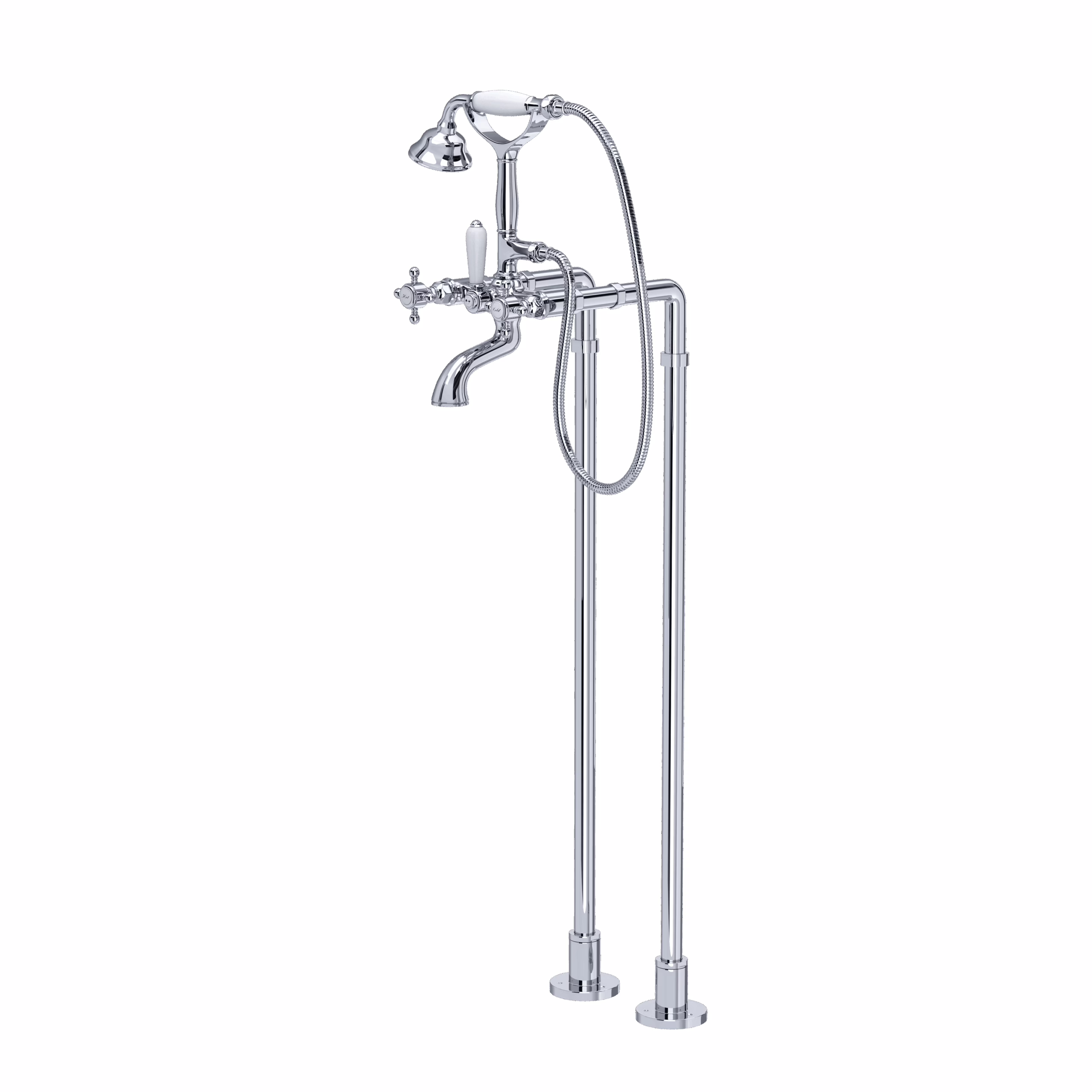 ROHL | Polished Chrome Floor Mount Tub Filler