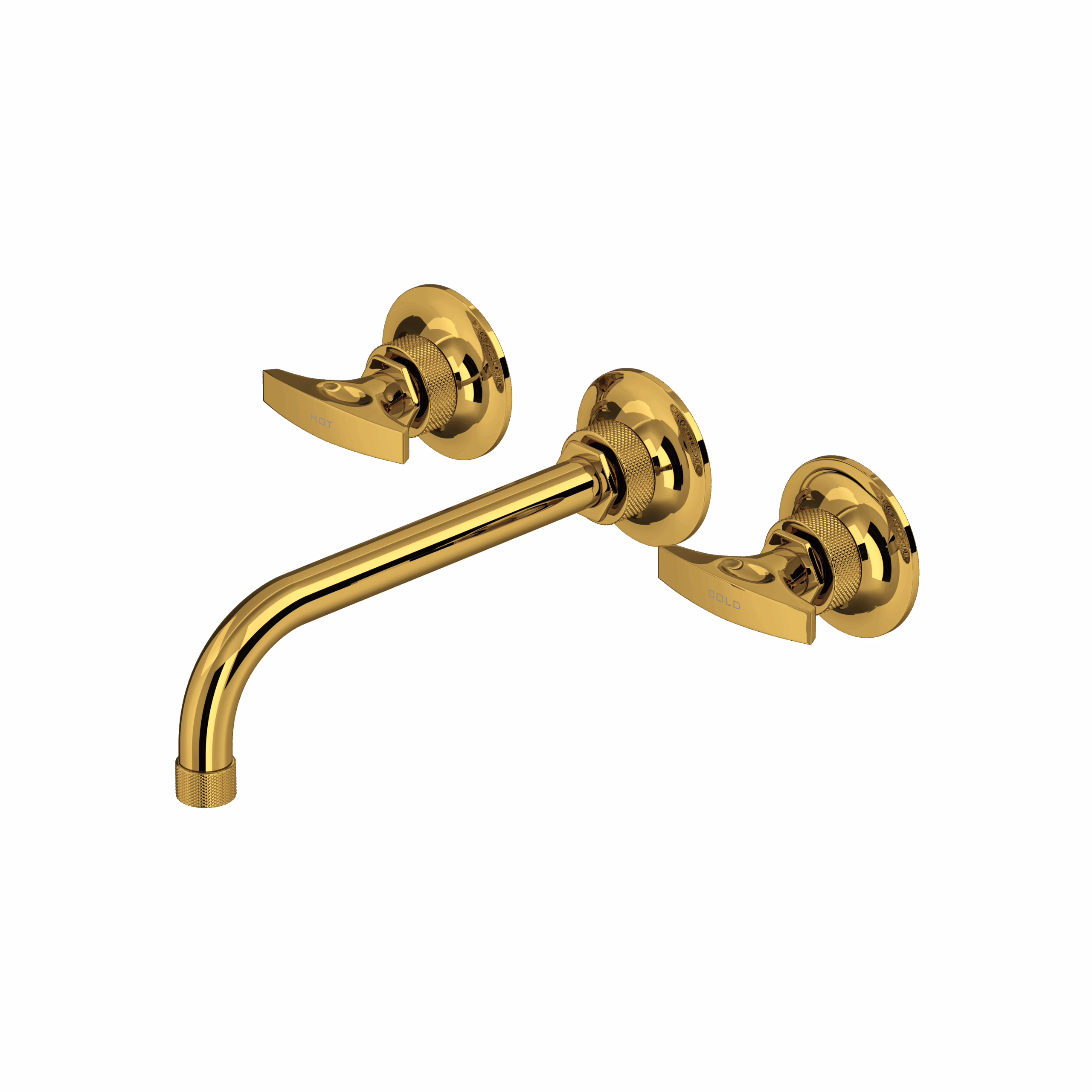 ROHL | Unlacquered Brass Graceline® Wall Mount Lavatory Faucet Trim