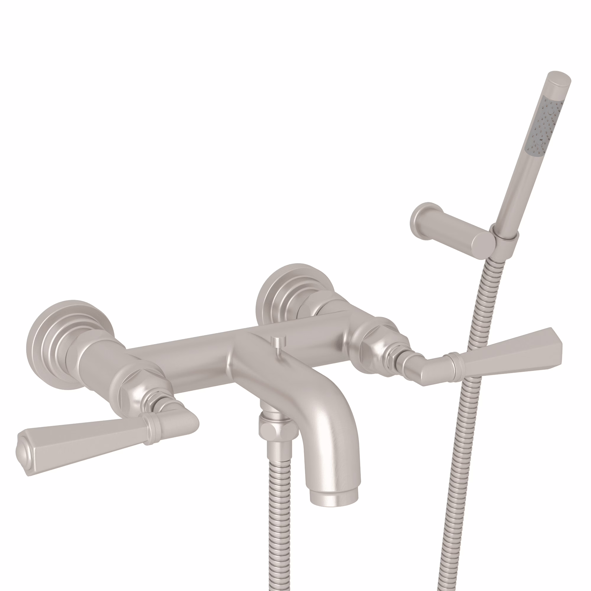 ROHL | Satin Nickel San Giovanni™ Exposed Wall Mount Tub Filler