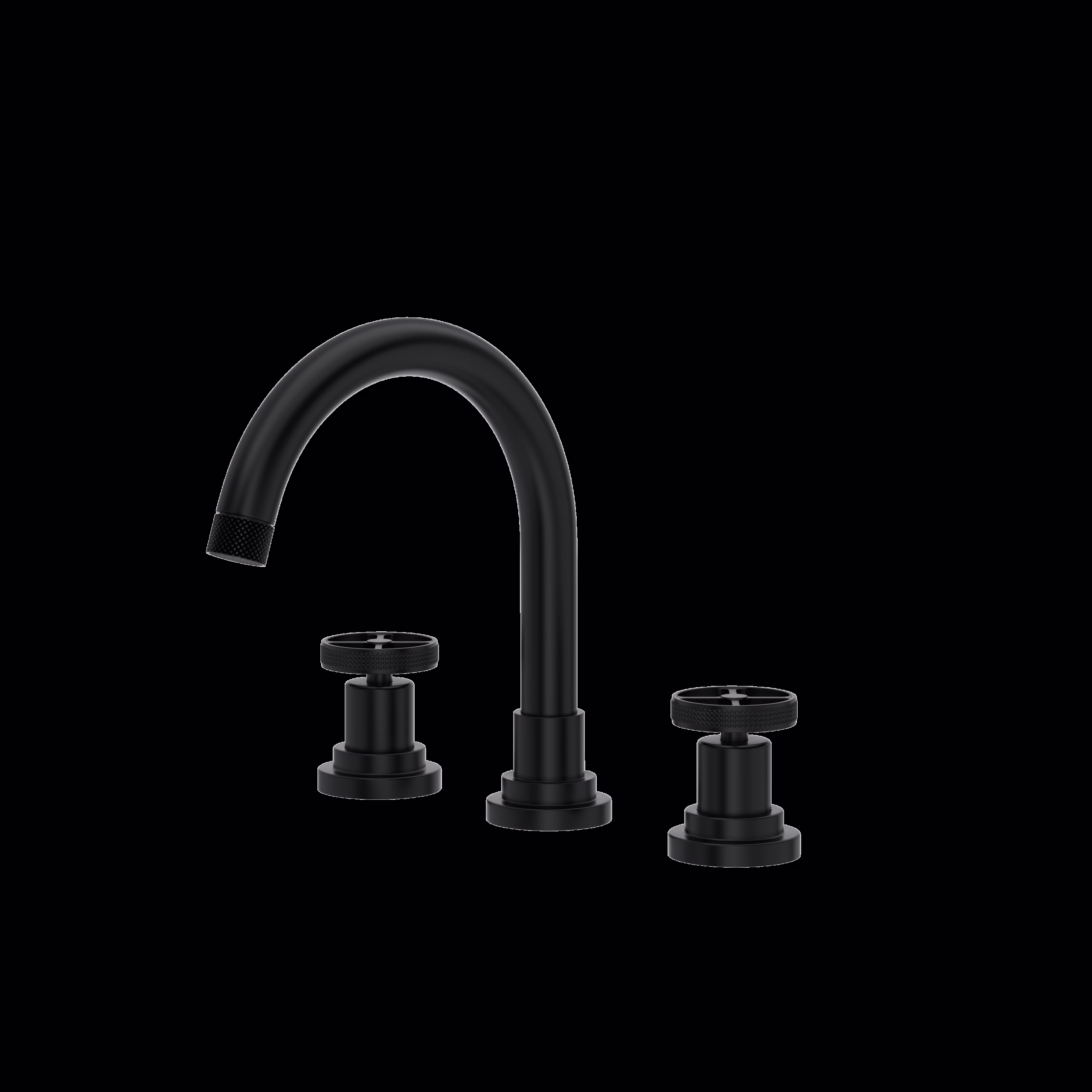 ROHL | Matte Black Campo™ Widespread Lavatory Faucet With C-Spout