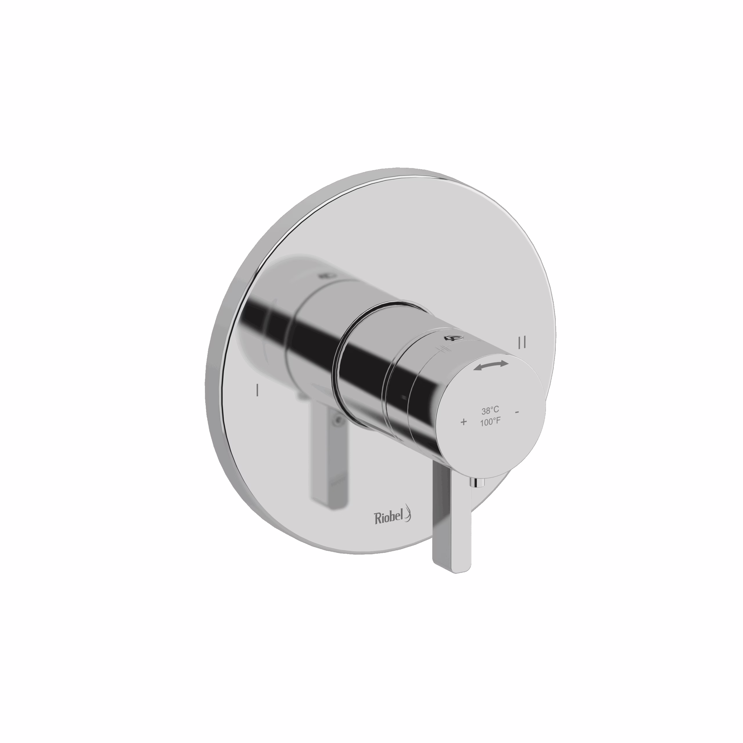RIOBEL | Chrome Paradox™ 1/2" Therm & Pressure Balance Trim With 2 Functions