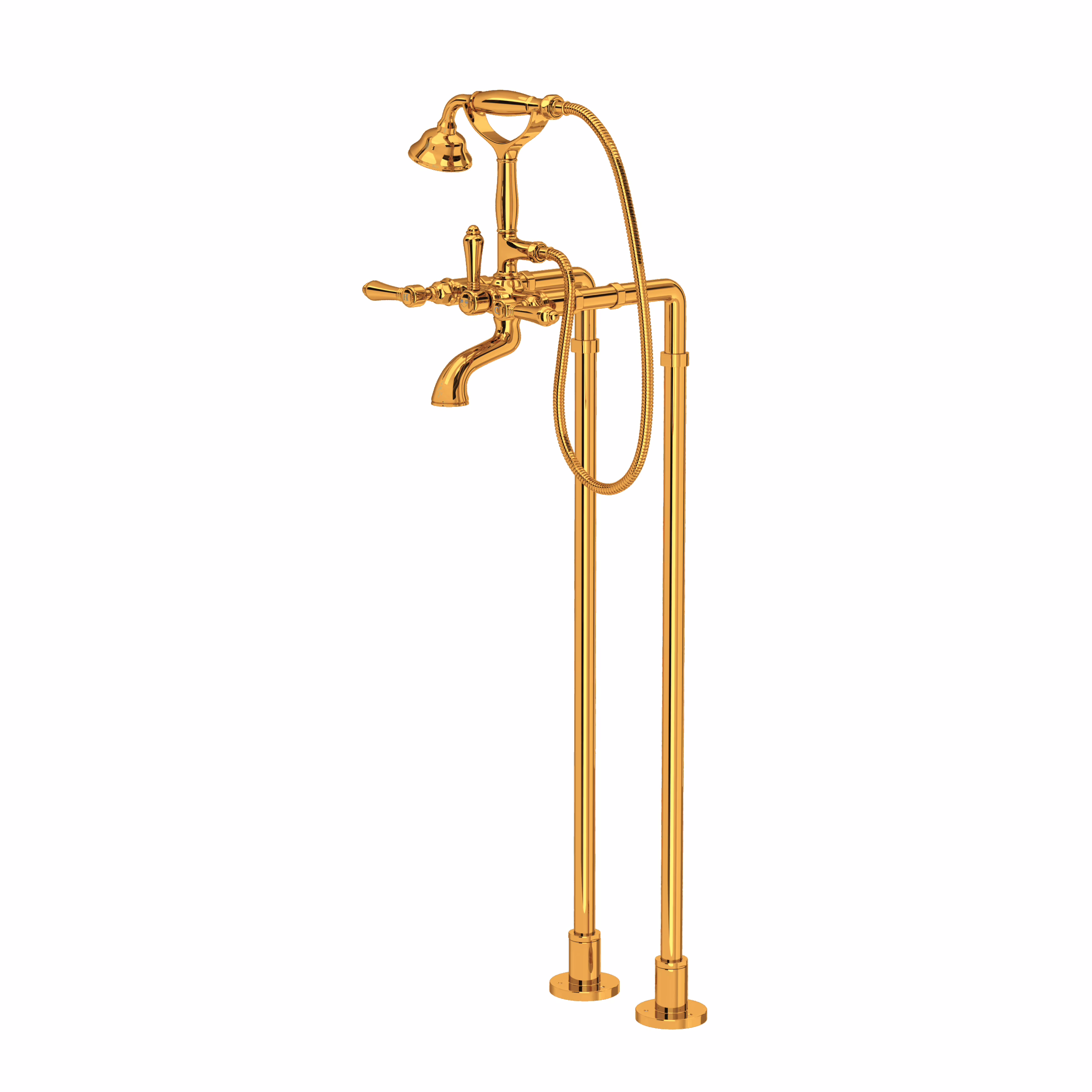 ROHL | Italian Brass Floor Mount Tub Filler