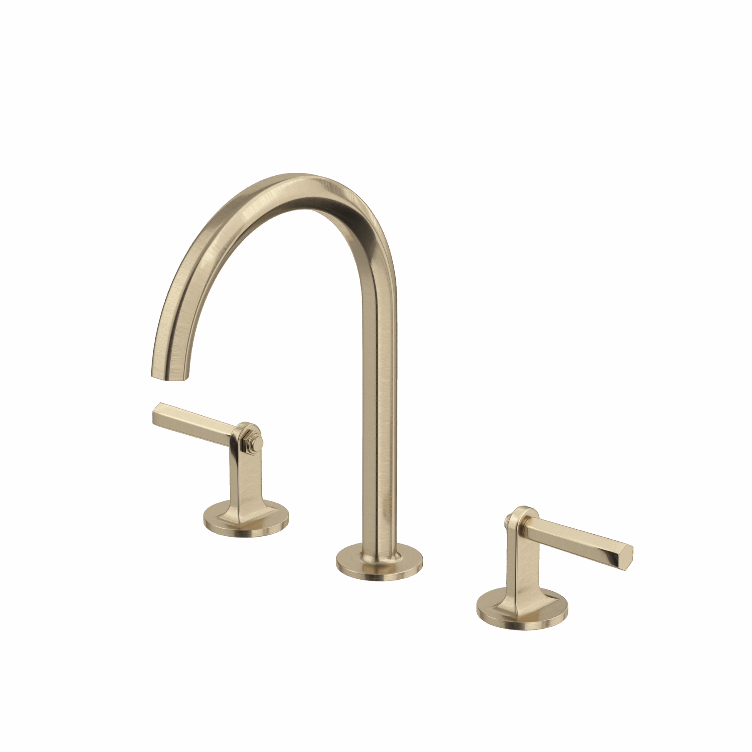 ROHL | Antique Gold Modelle™ Widespread Lavatory Faucet With C-Spout