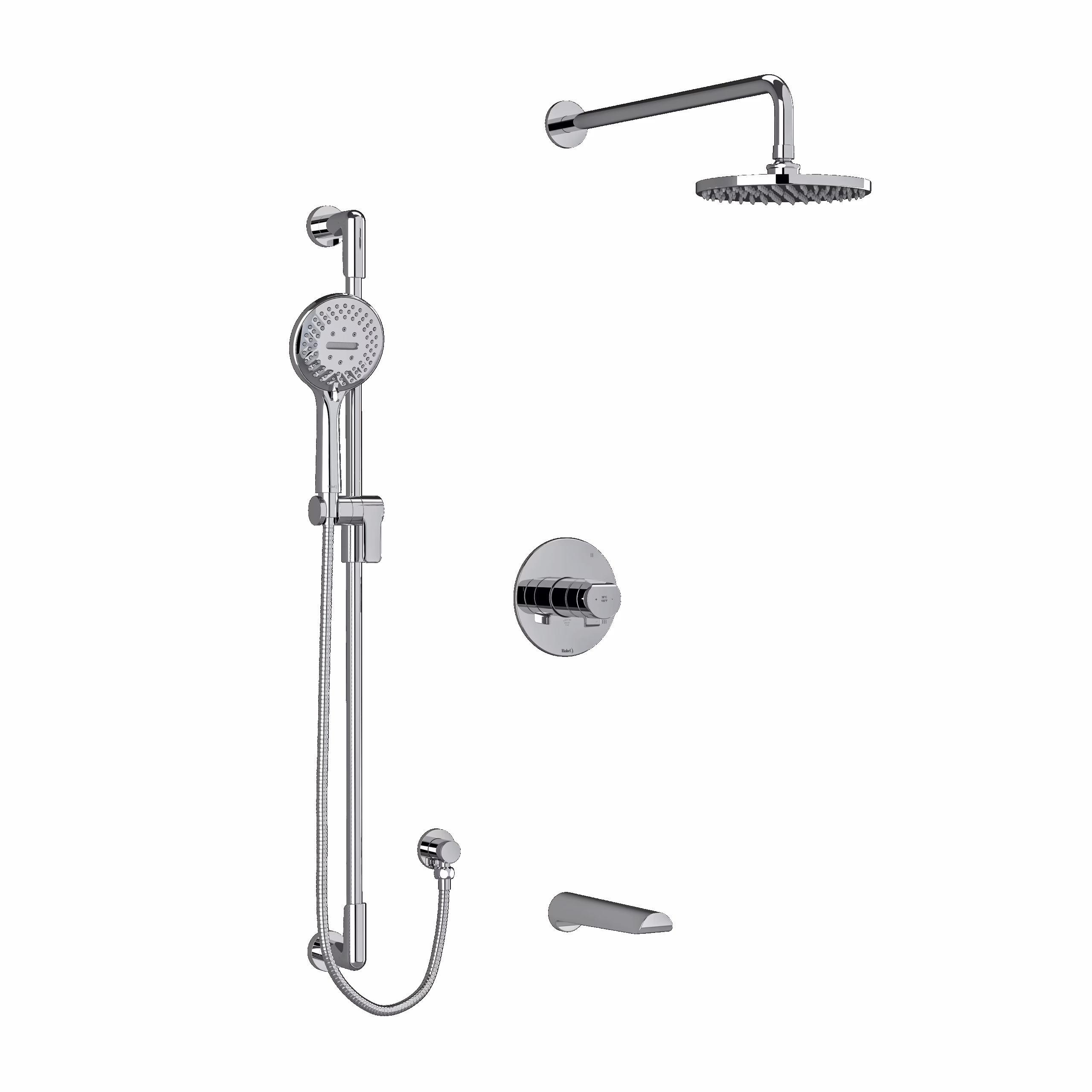 RIOBEL | Chrome Shower Kit 1345 Trim