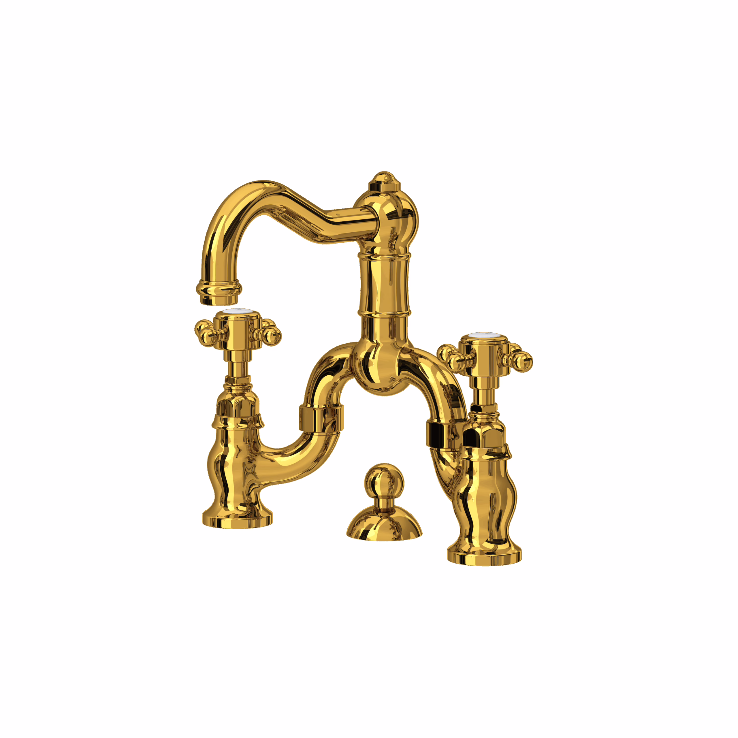 ROHL | Unlacquered Brass Acqui® Bridge Lavatory Faucet