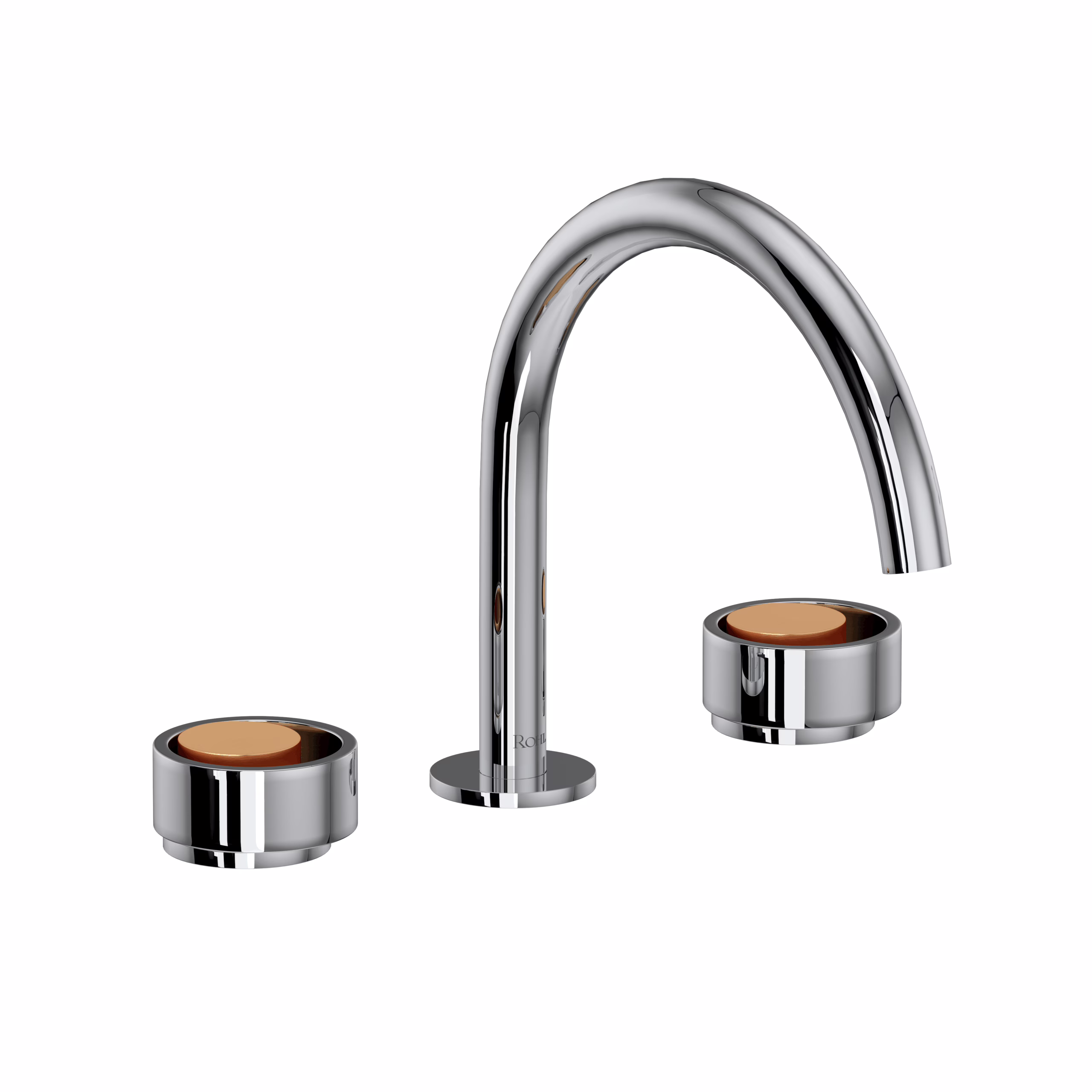 ROHL | Polished Chrome/Satin Gold Eclissi™ Widespread Lavatory Faucet With C-Spout