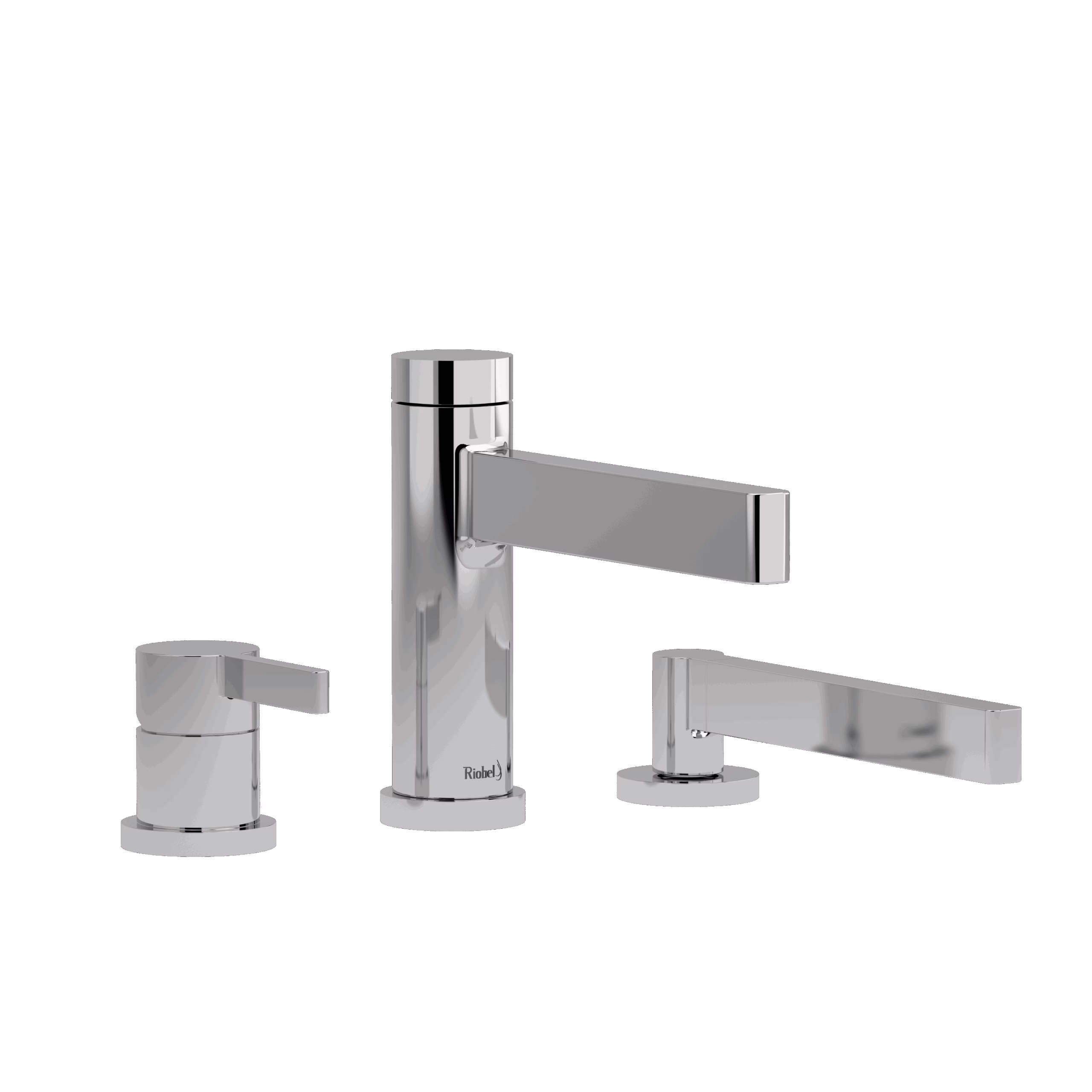 RIOBEL | Chrome Paradox™ 3-Hole Deck Mount Tub Filler Trim