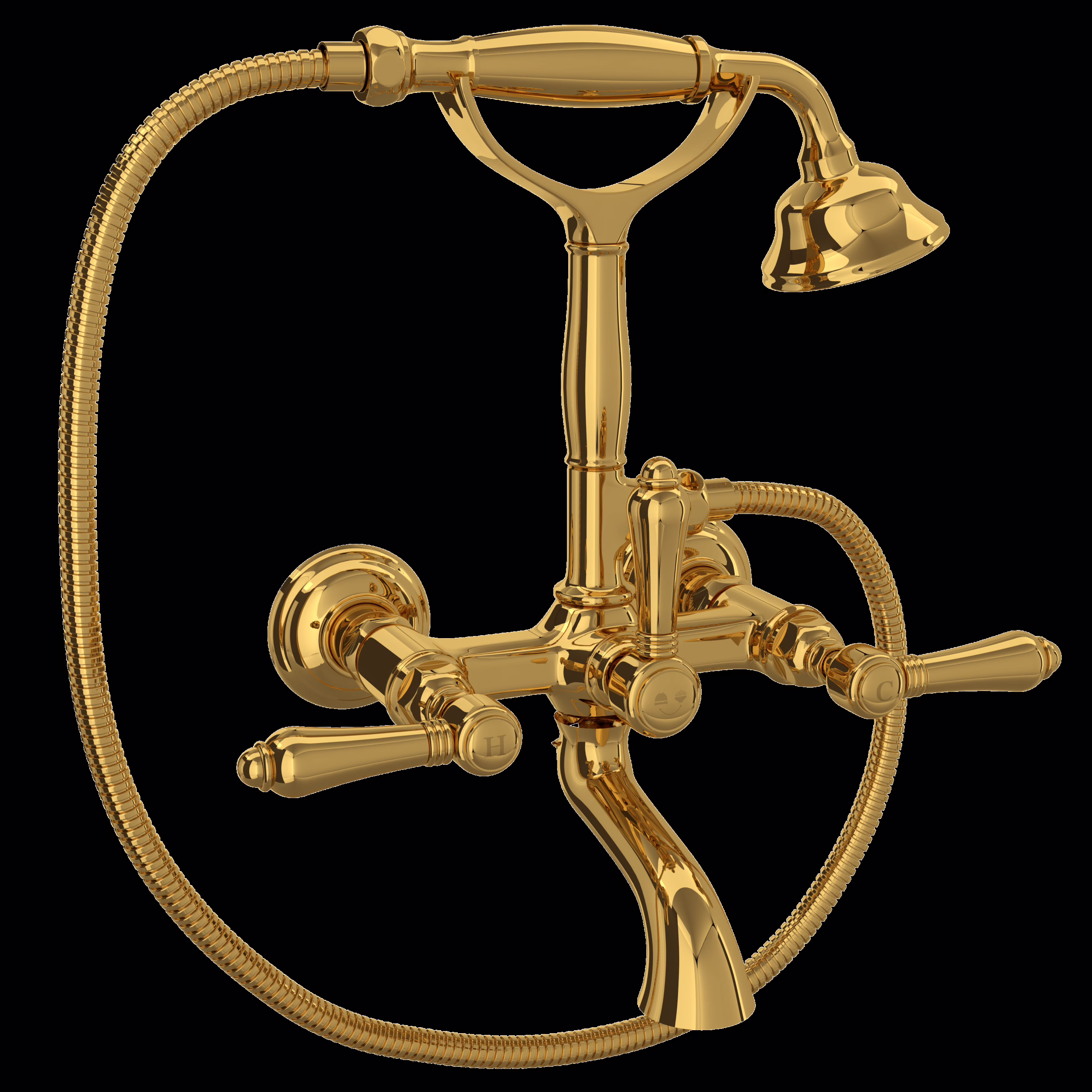 ROHL | Unlacquered Brass Exposed Wall Mount Tub Filler
