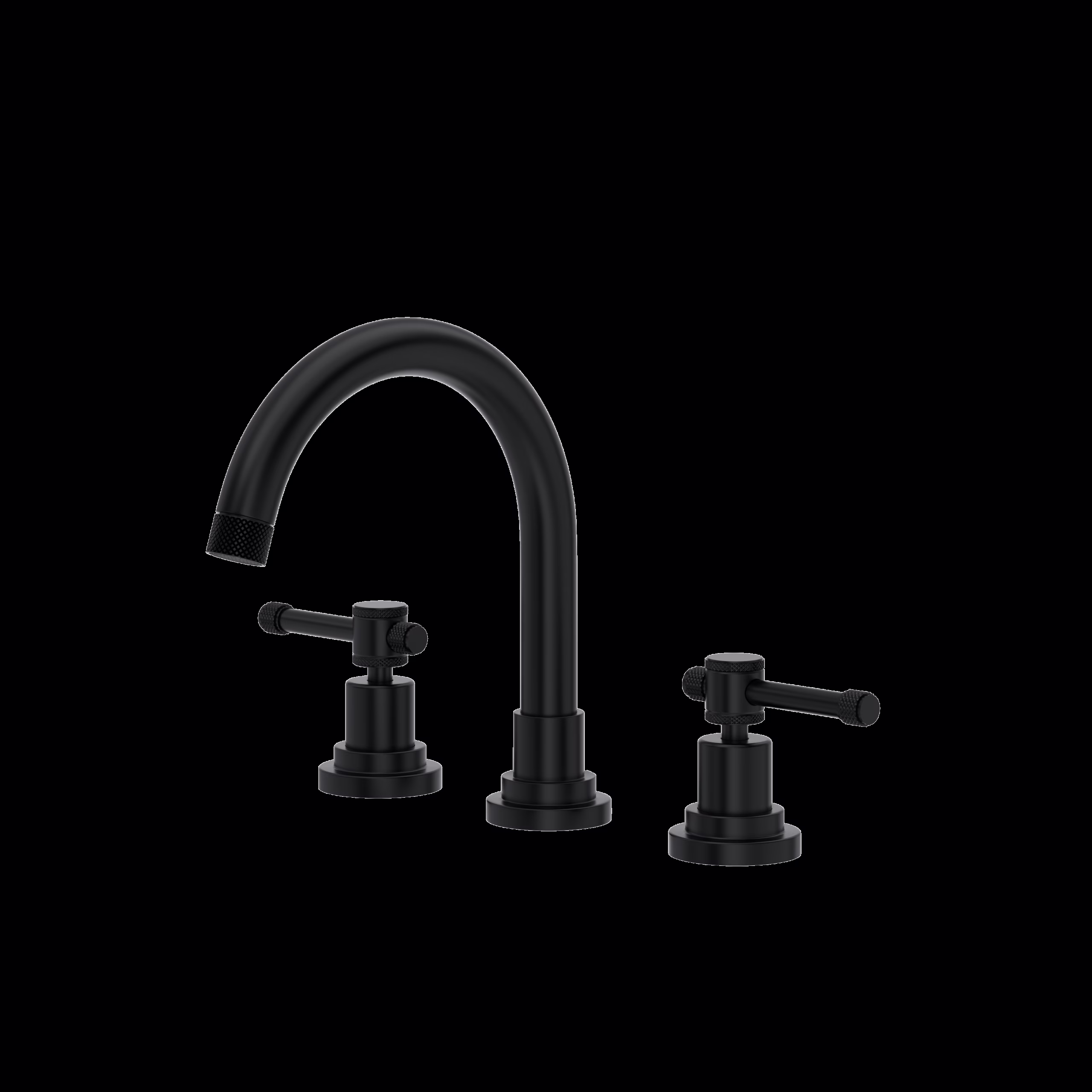 ROHL | Matte Black Campo™ Widespread Lavatory Faucet With C-Spout