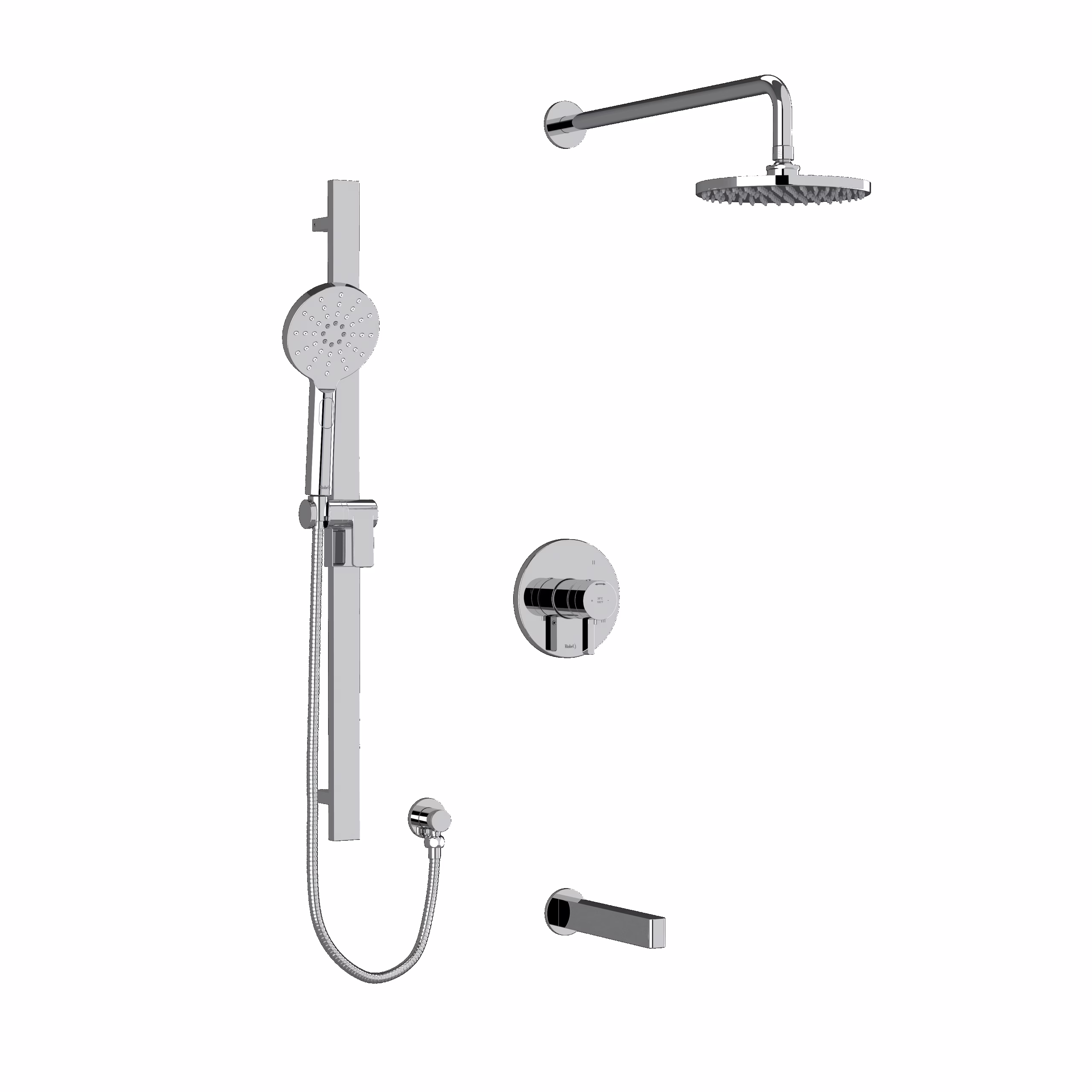 RIOBEL | Chrome Shower Kit 1345 Trim