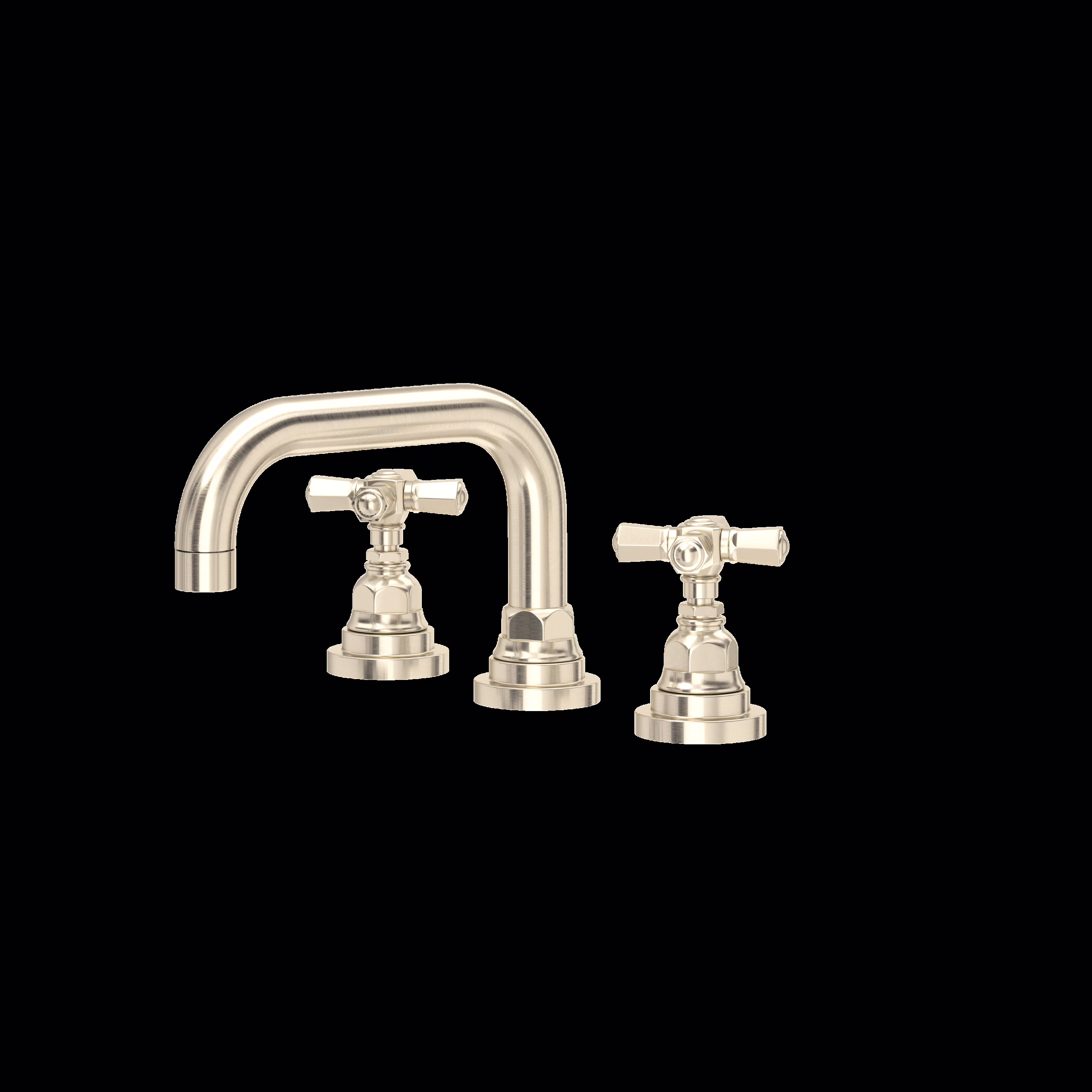 ROHL | Satin Nickel San Giovanni™ Widespread Lavatory Faucet With U-Spout