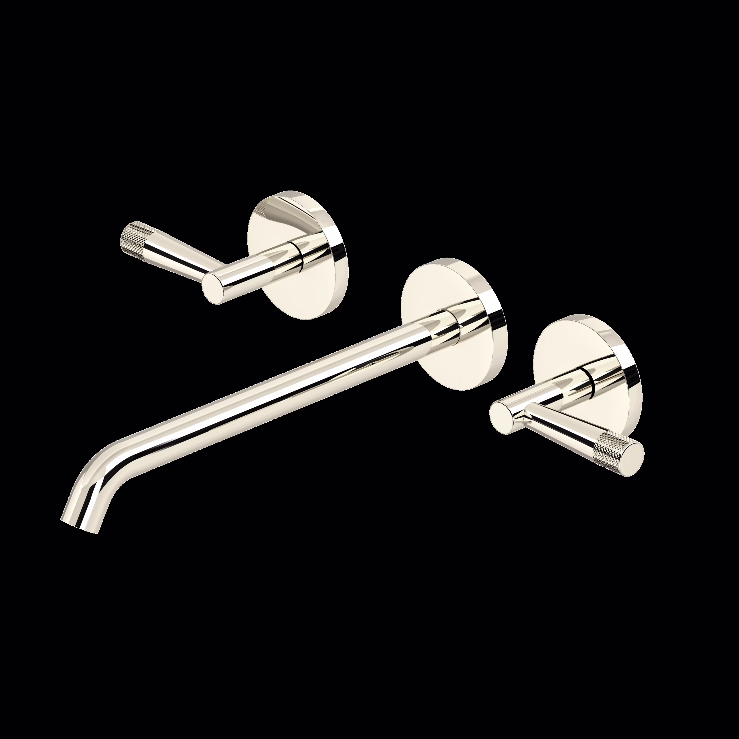 ROHL | Polished Nickel Amahle™ Wall Mount Tub Filler Trim With C-Spout